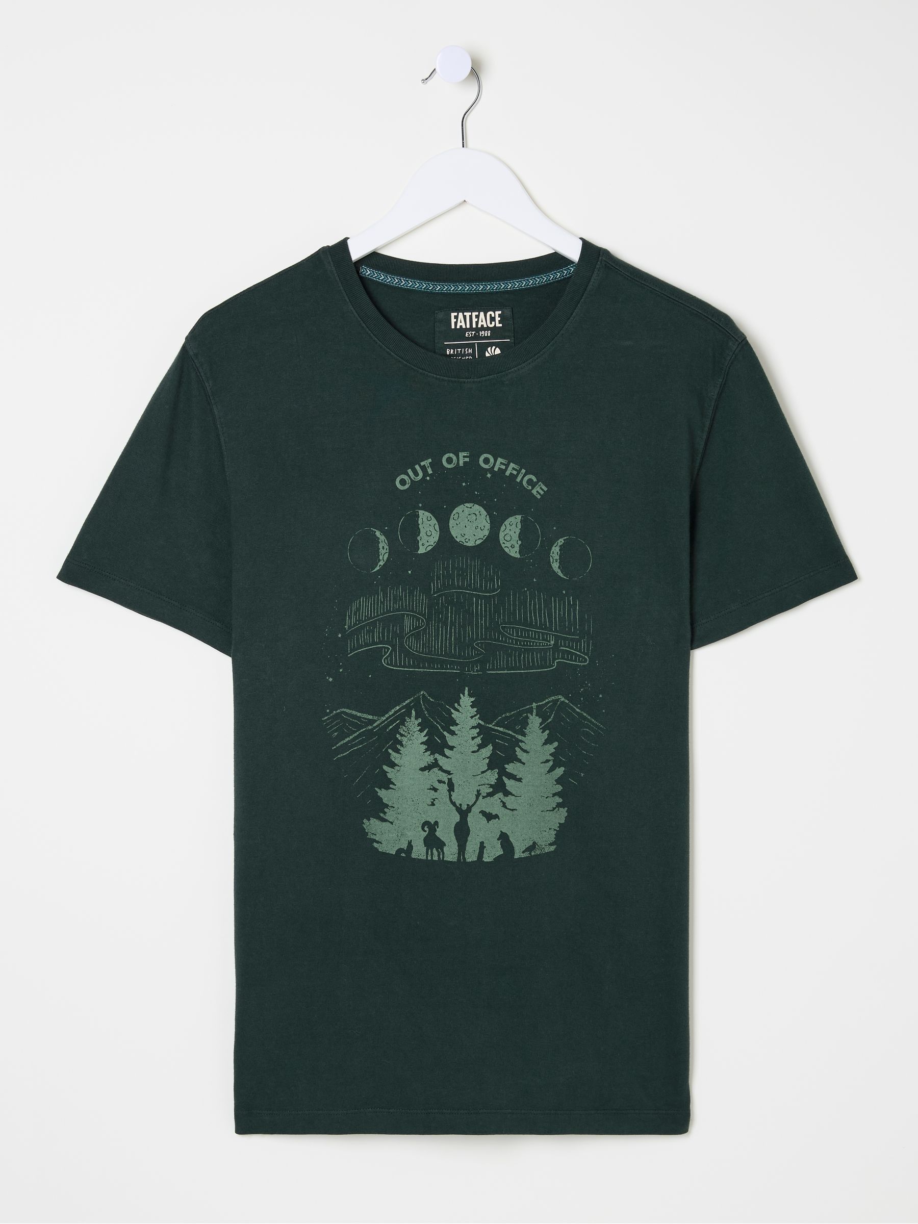Dark Teal Dark Skies Out Of Office T-Shirt - Image 7 of 7