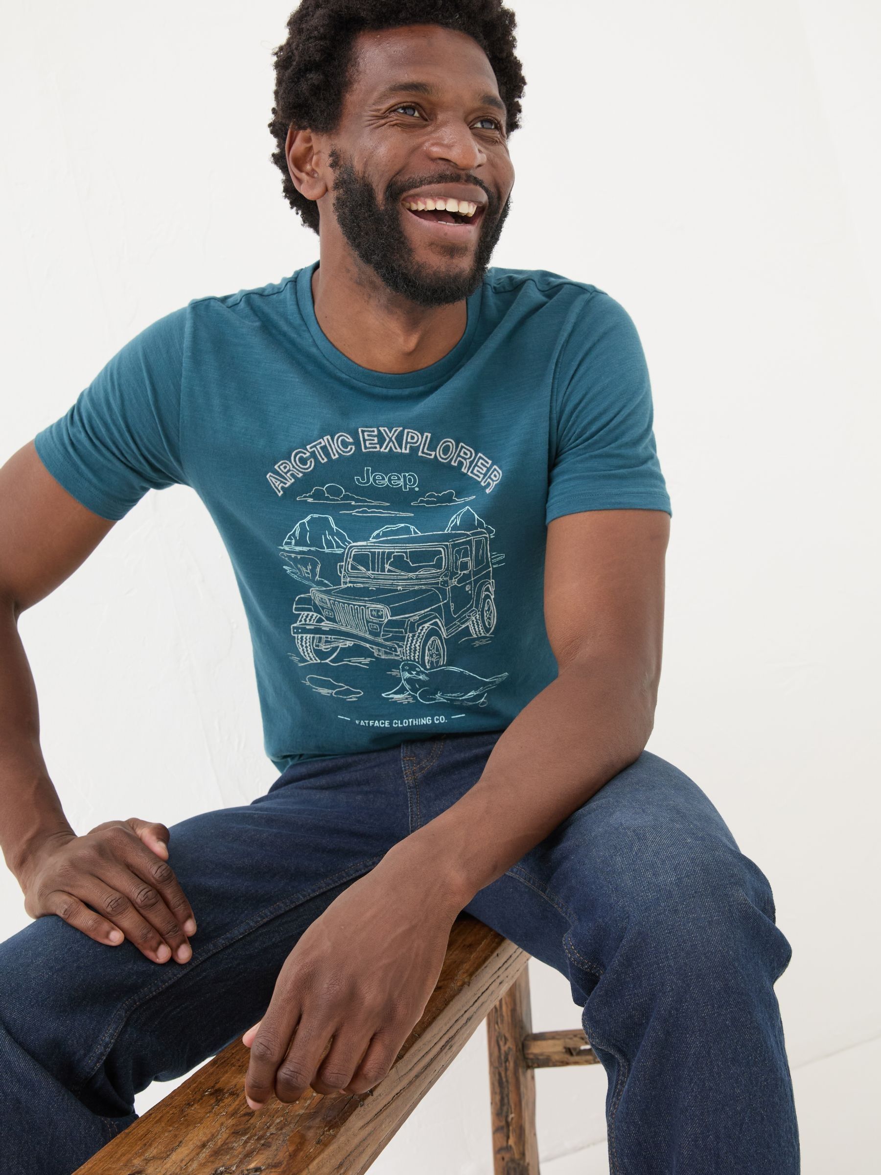 Teal Blue Jeep Arctic Explorer T-Shirt - Image 3 of 7