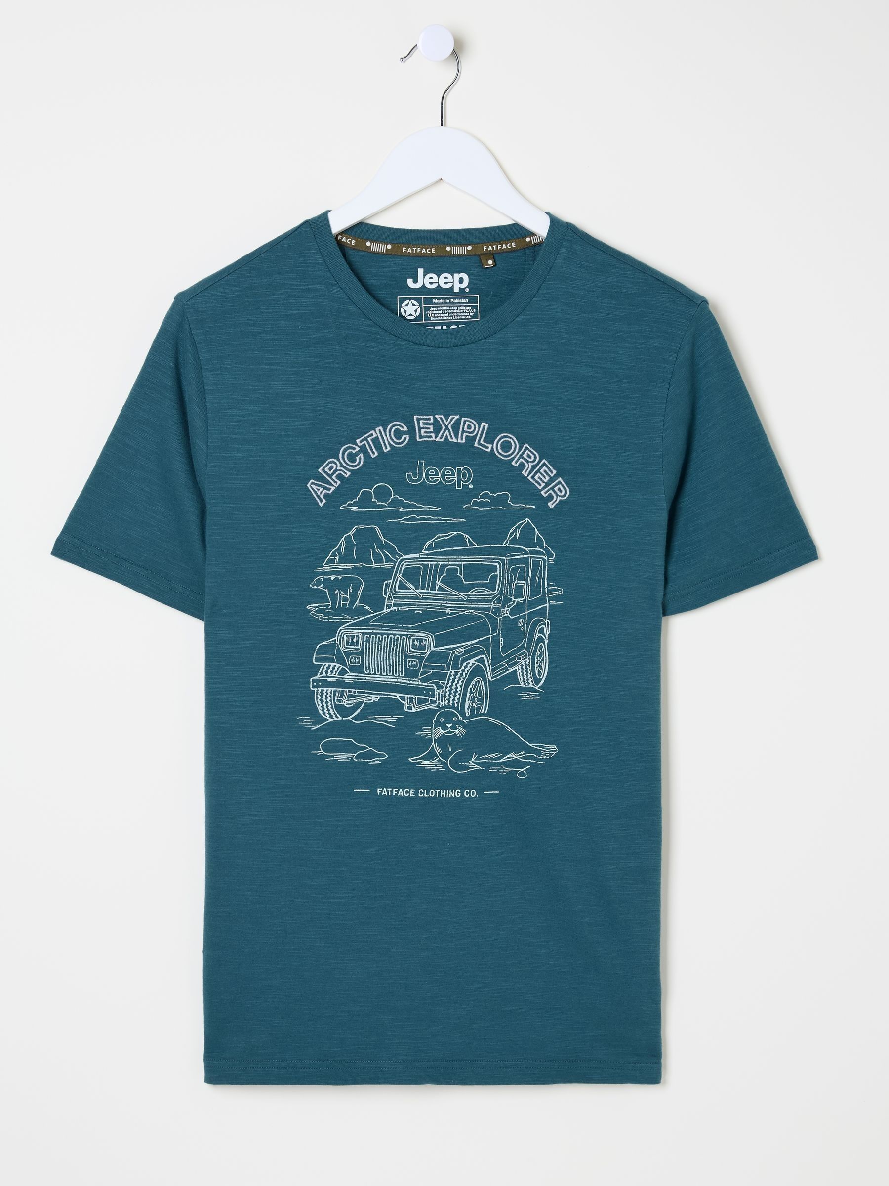 Teal Blue Jeep Arctic Explorer T-Shirt - Image 6 of 7