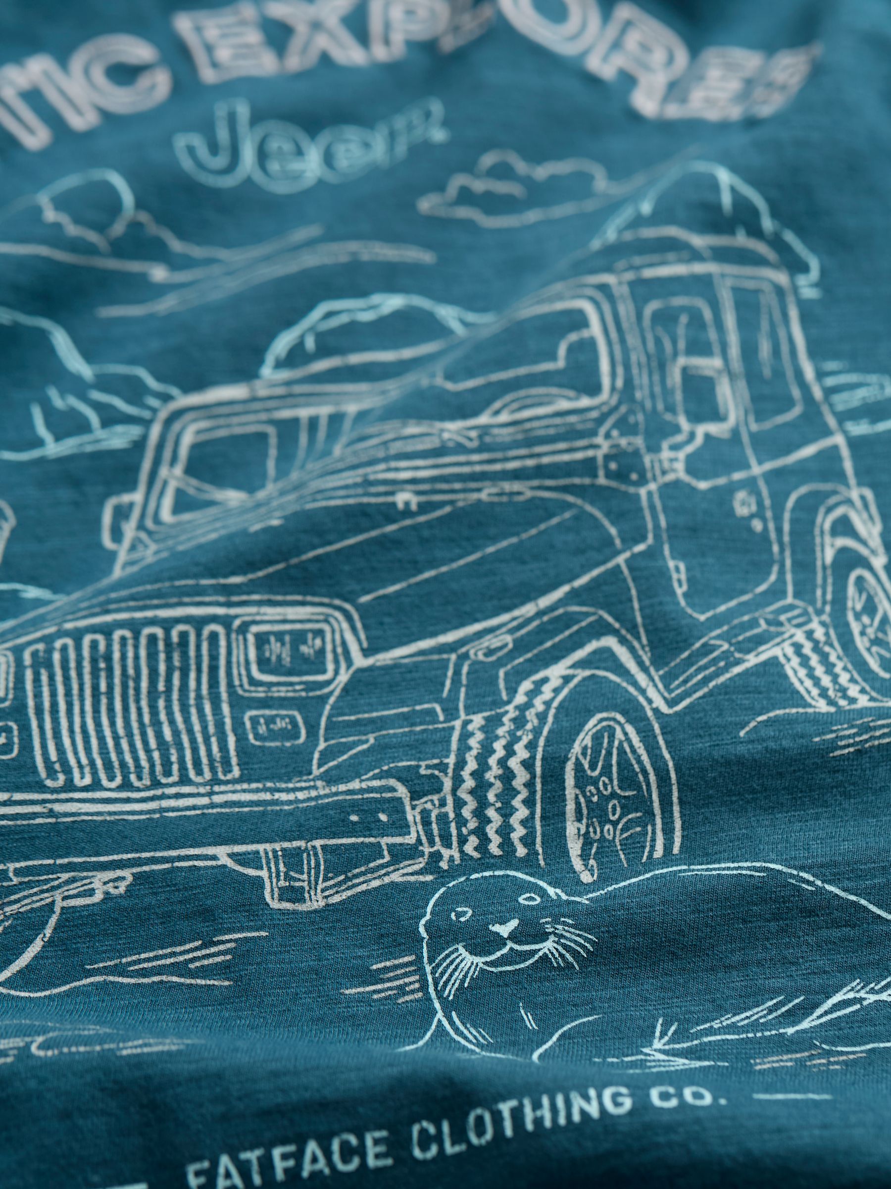 Teal Blue Jeep Arctic Explorer T-Shirt - Image 7 of 7
