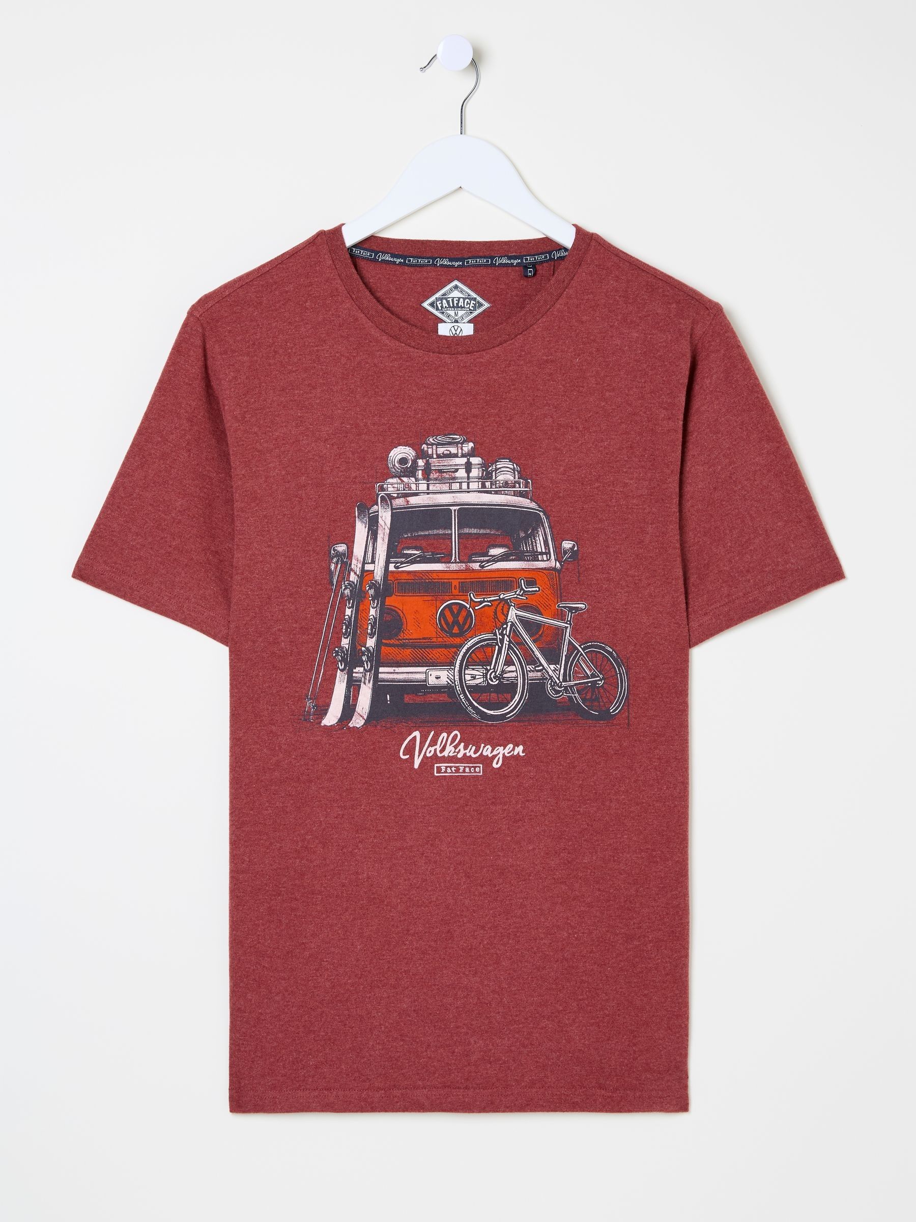 Dark Red VW Camper T-Shirt - Image 5 of 6