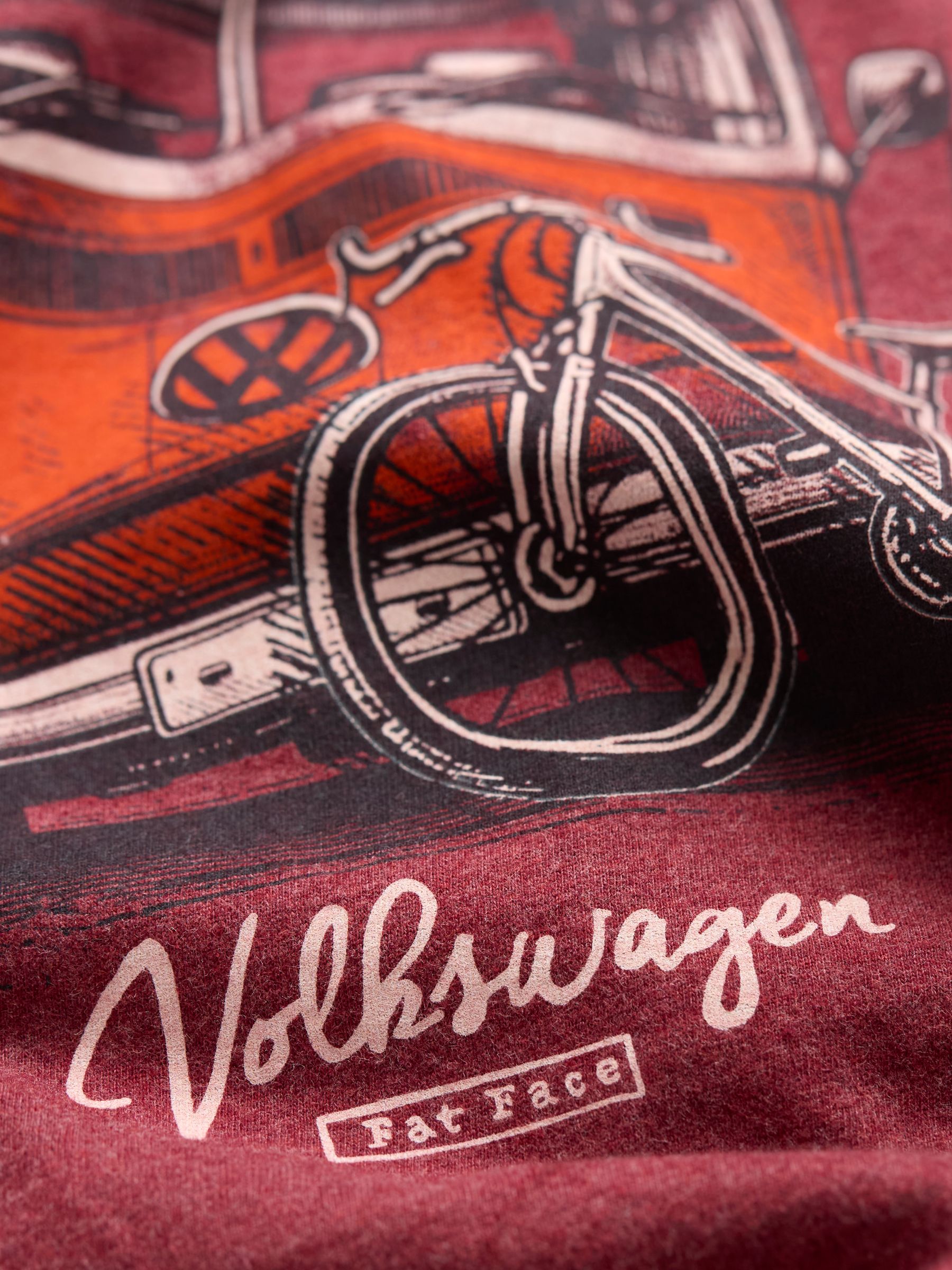 Dark Red VW Camper T-Shirt - Image 6 of 6