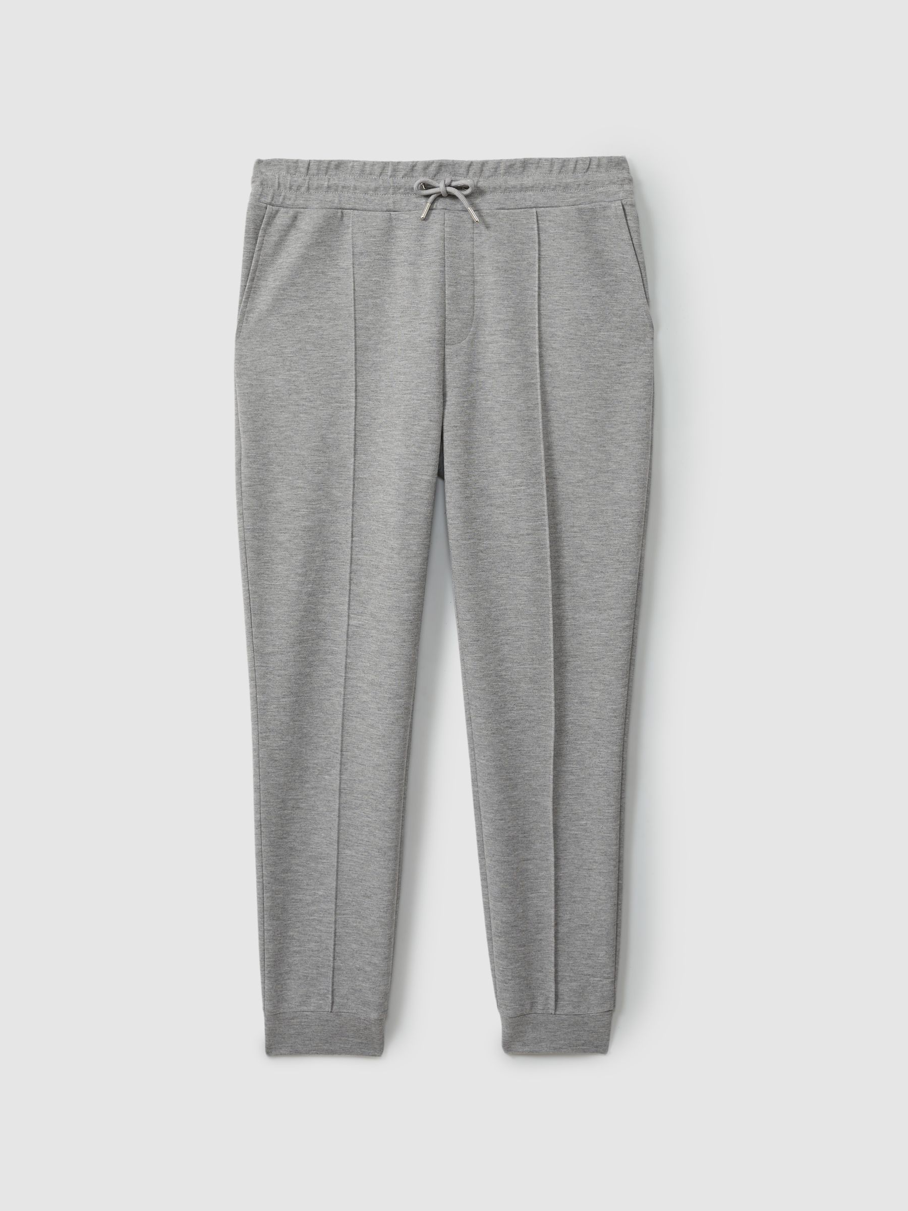 Interlock-Jersey Drawstring Joggers in Grey Melange - Image 2 of 6