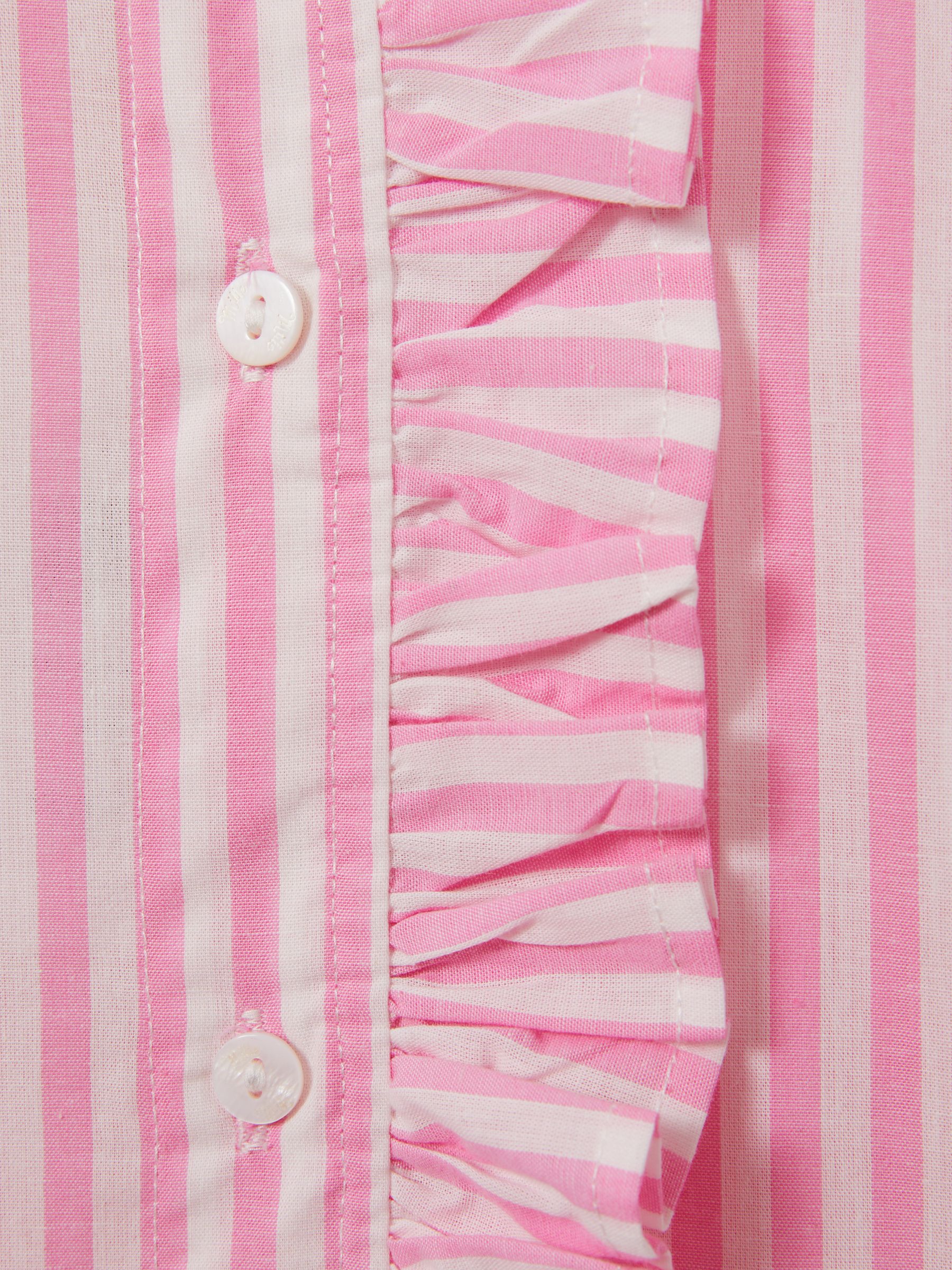 Mille Cotton Bell Sleeve Ruffle Top in Bubblegum - Image 6 of 6