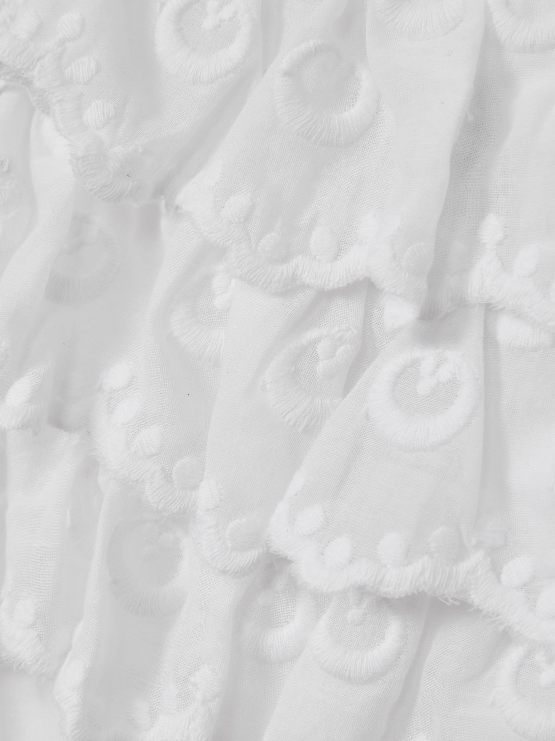 Patti White Mille 100% Cotton Ruffle Crop Top - Image 5 of 5