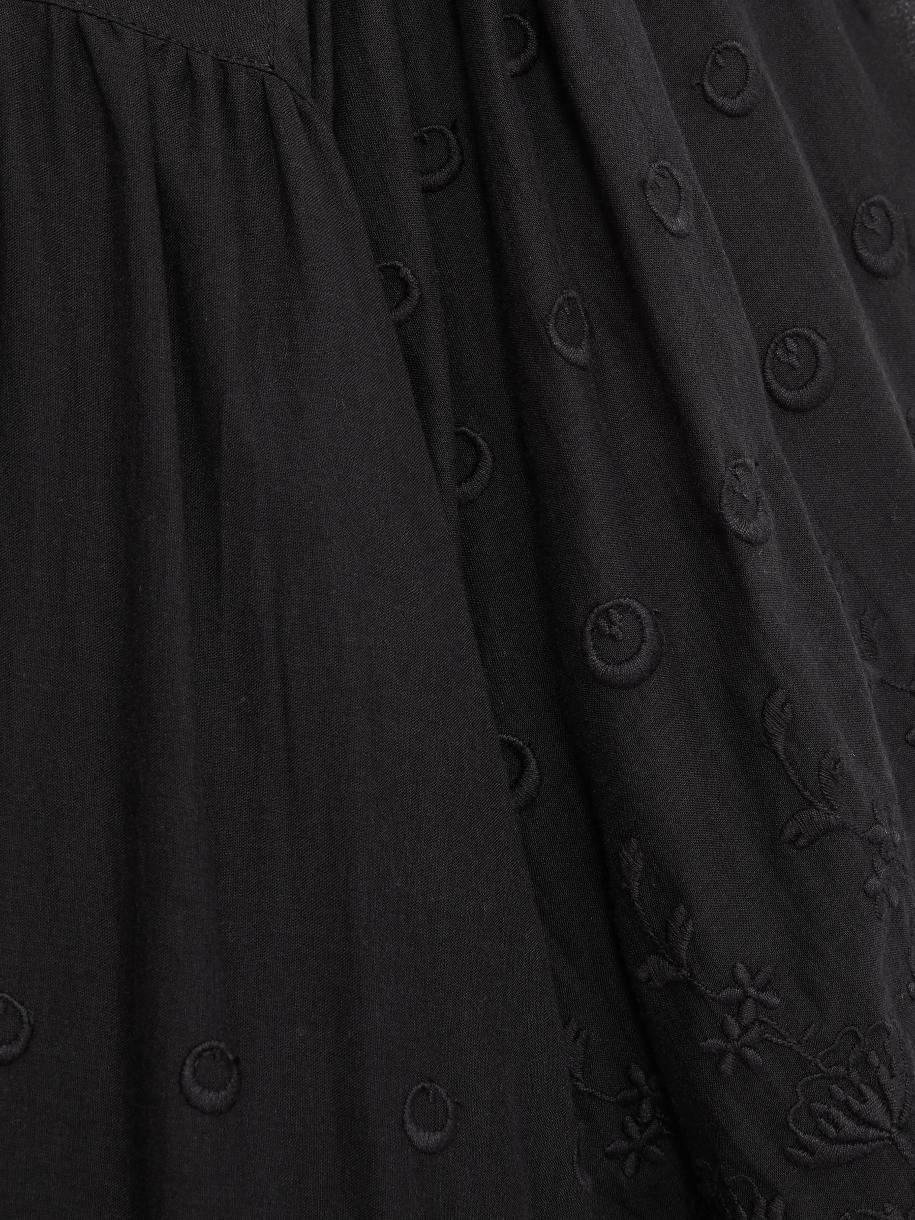Mille Cotton Puff Sleeve Mini Dress in Black - image 5