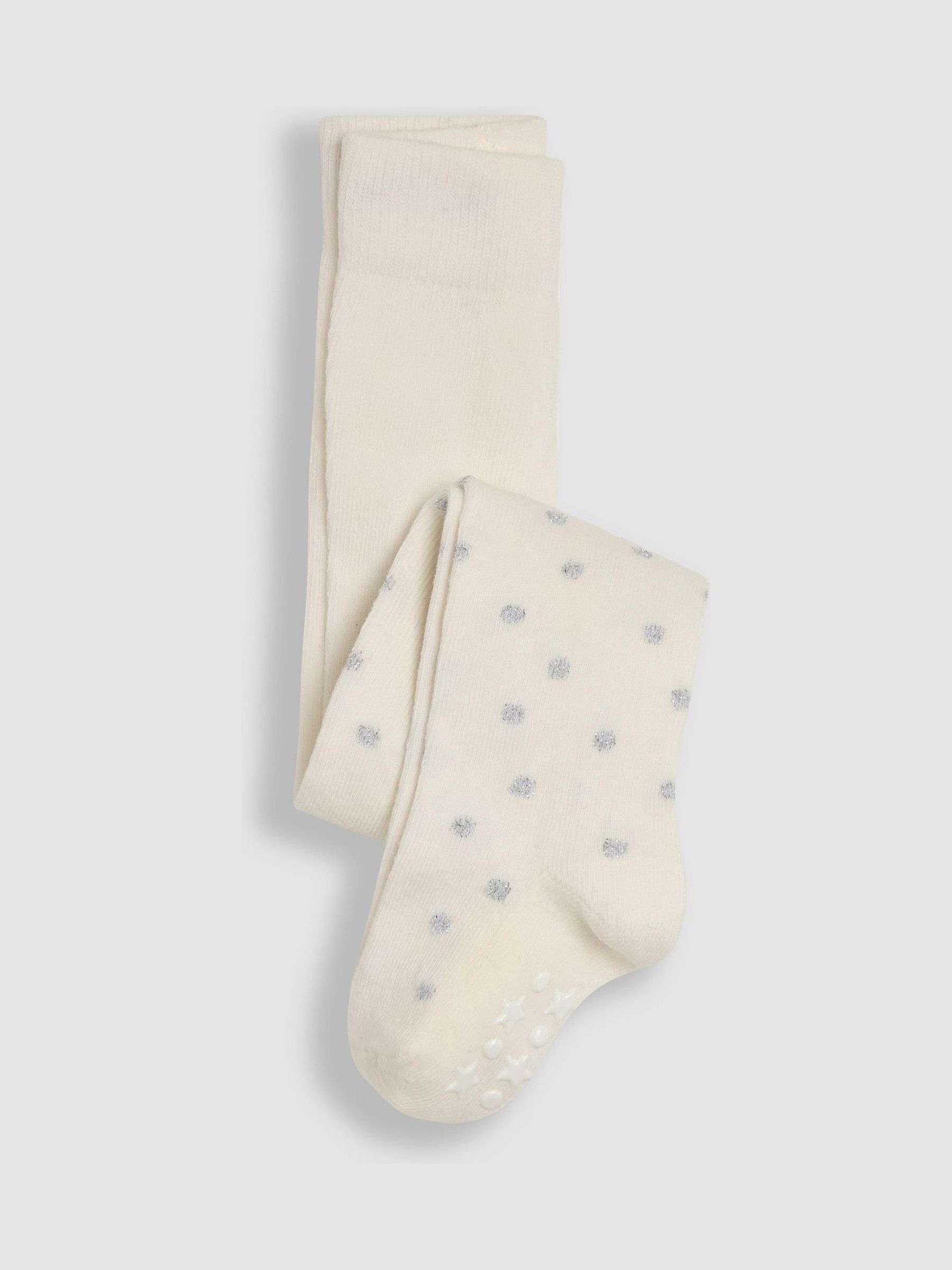White Cotton Rich Patterned Tights - Image 1 of 3