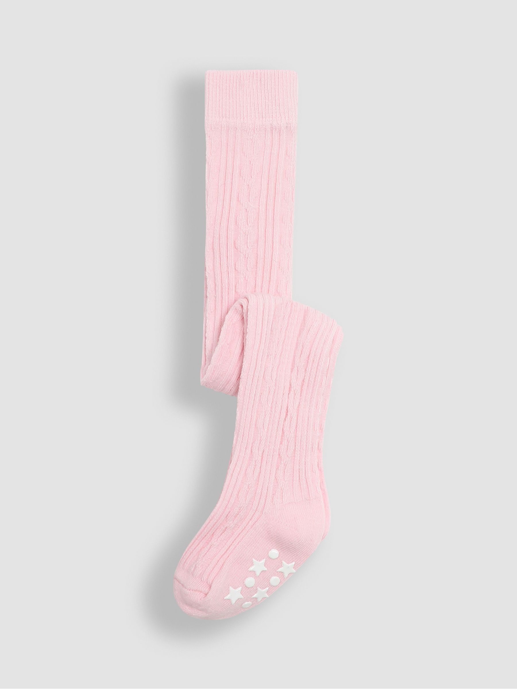 Pale Pink Cable Ribbed Tights - Image 1 of 3
