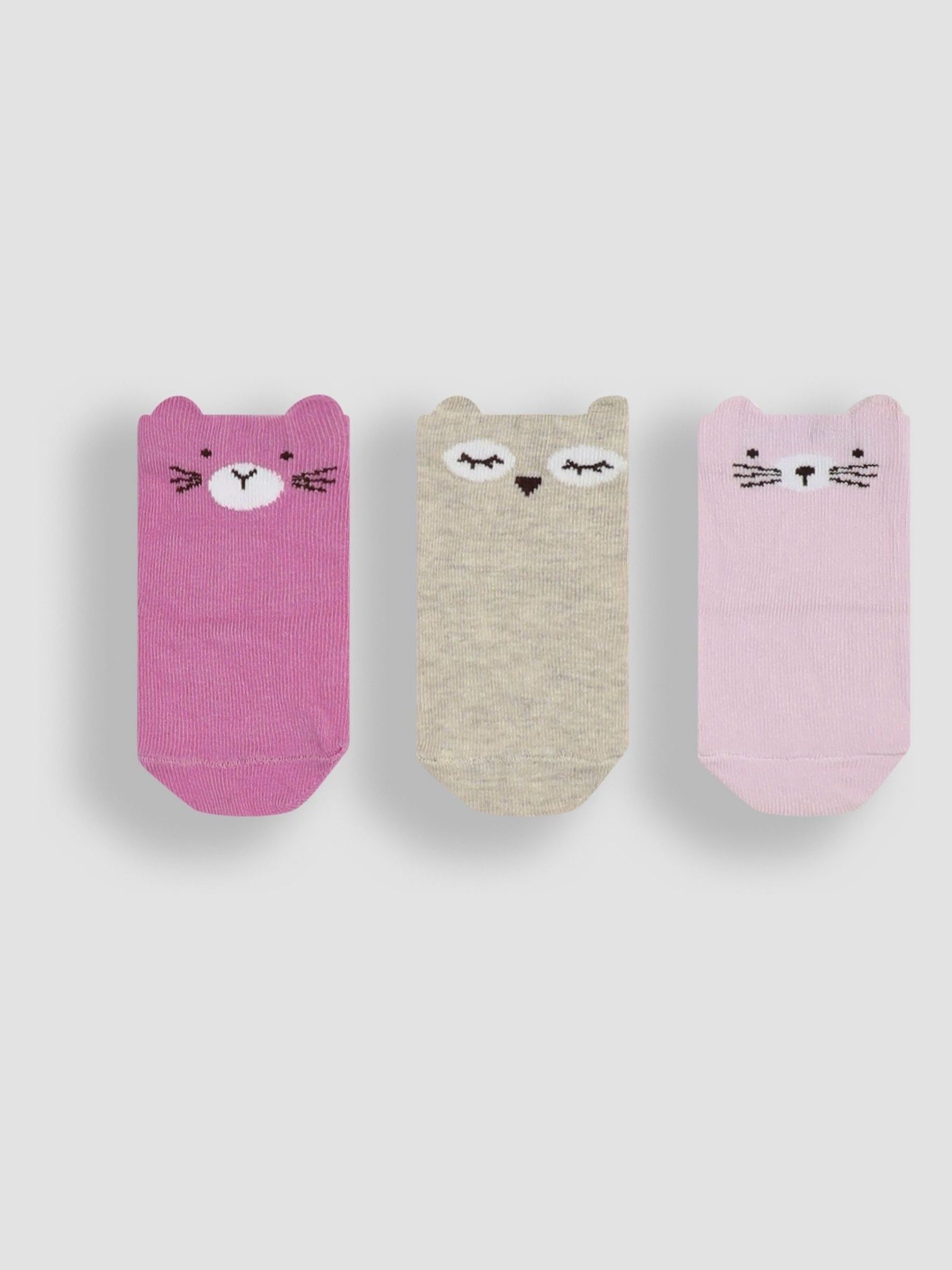 Pink Bear Socks 3 Pack - Image 1 of 5