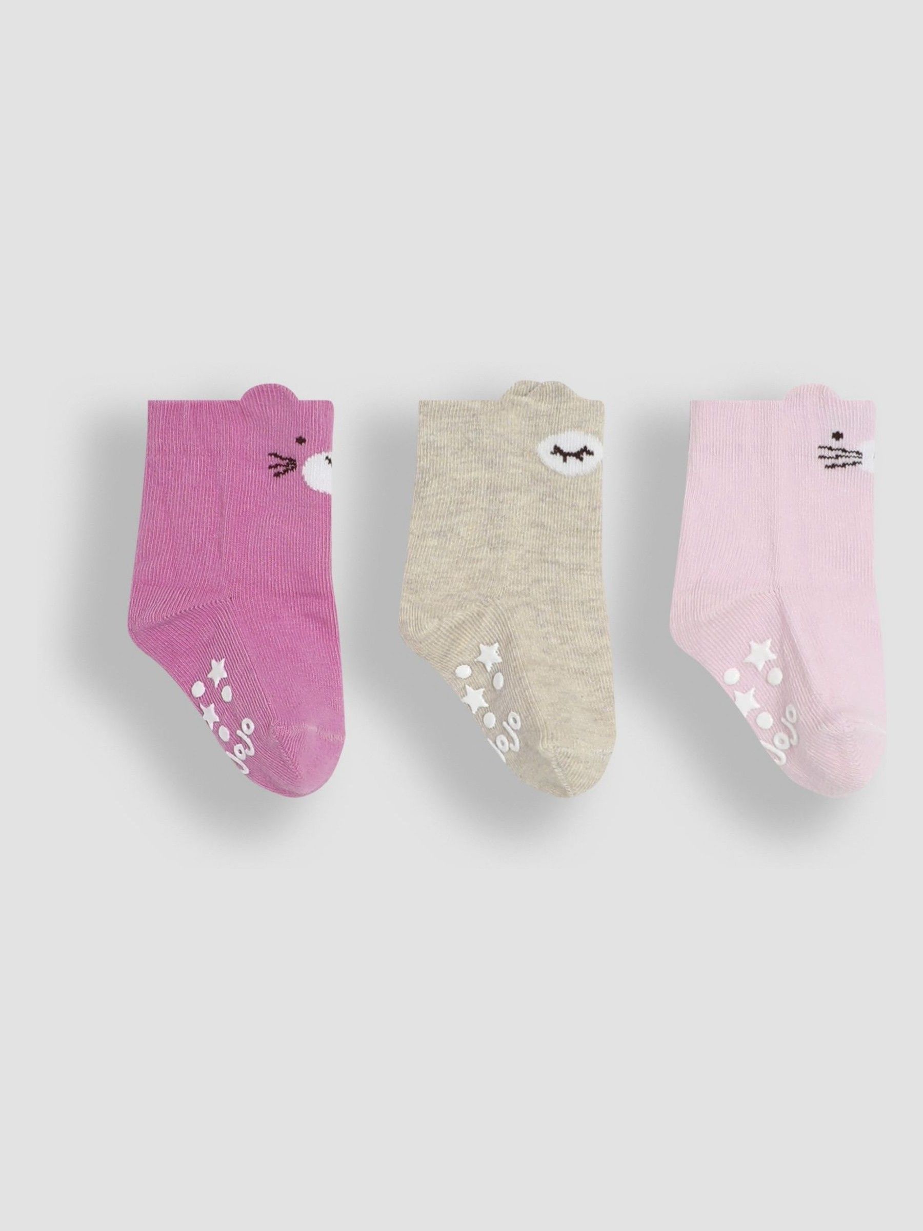 Pink Bear Socks 3 Pack - Image 2 of 5