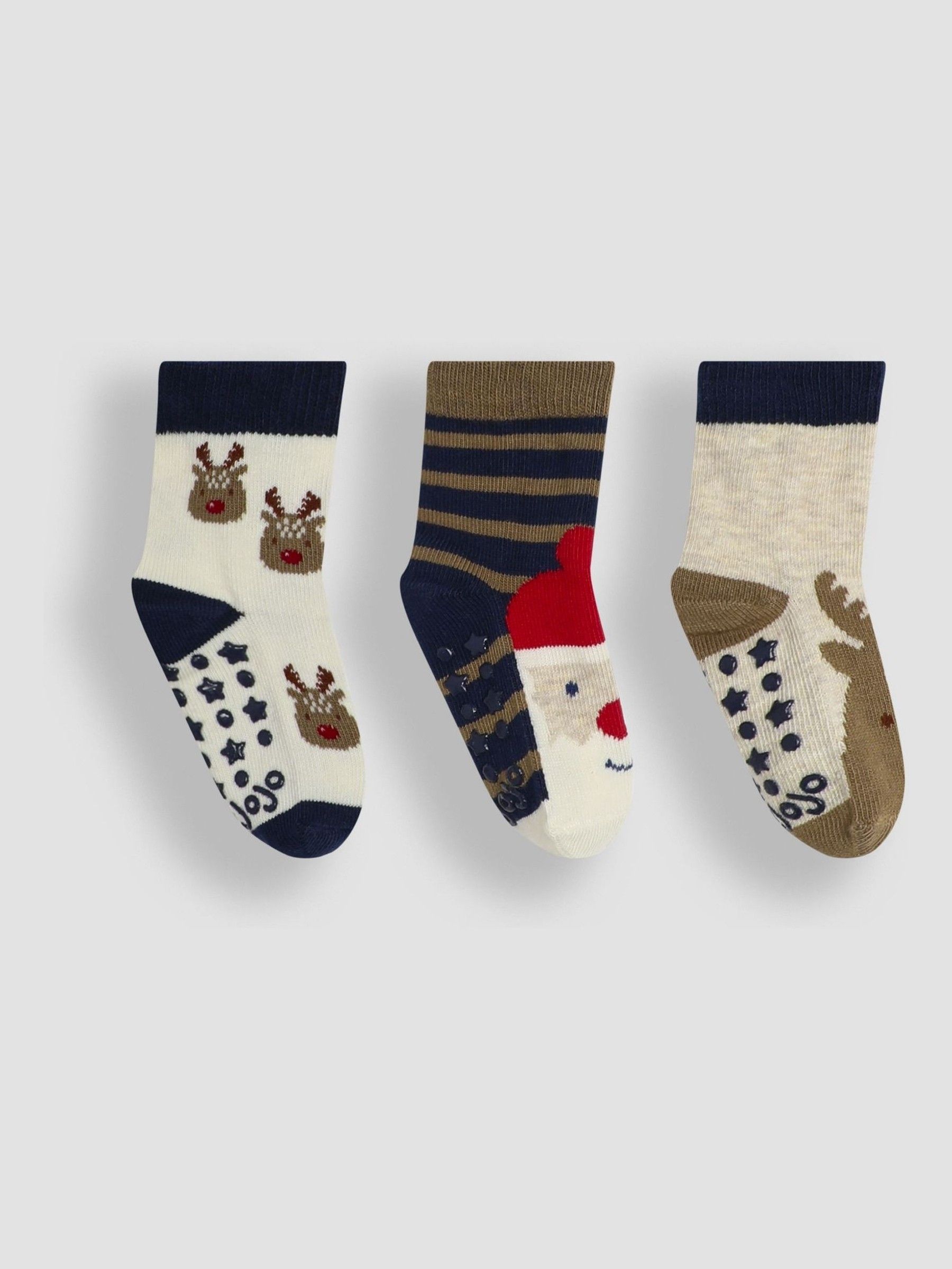 Navy Festive 3-Pack Christmas Socks - Image 2 of 5