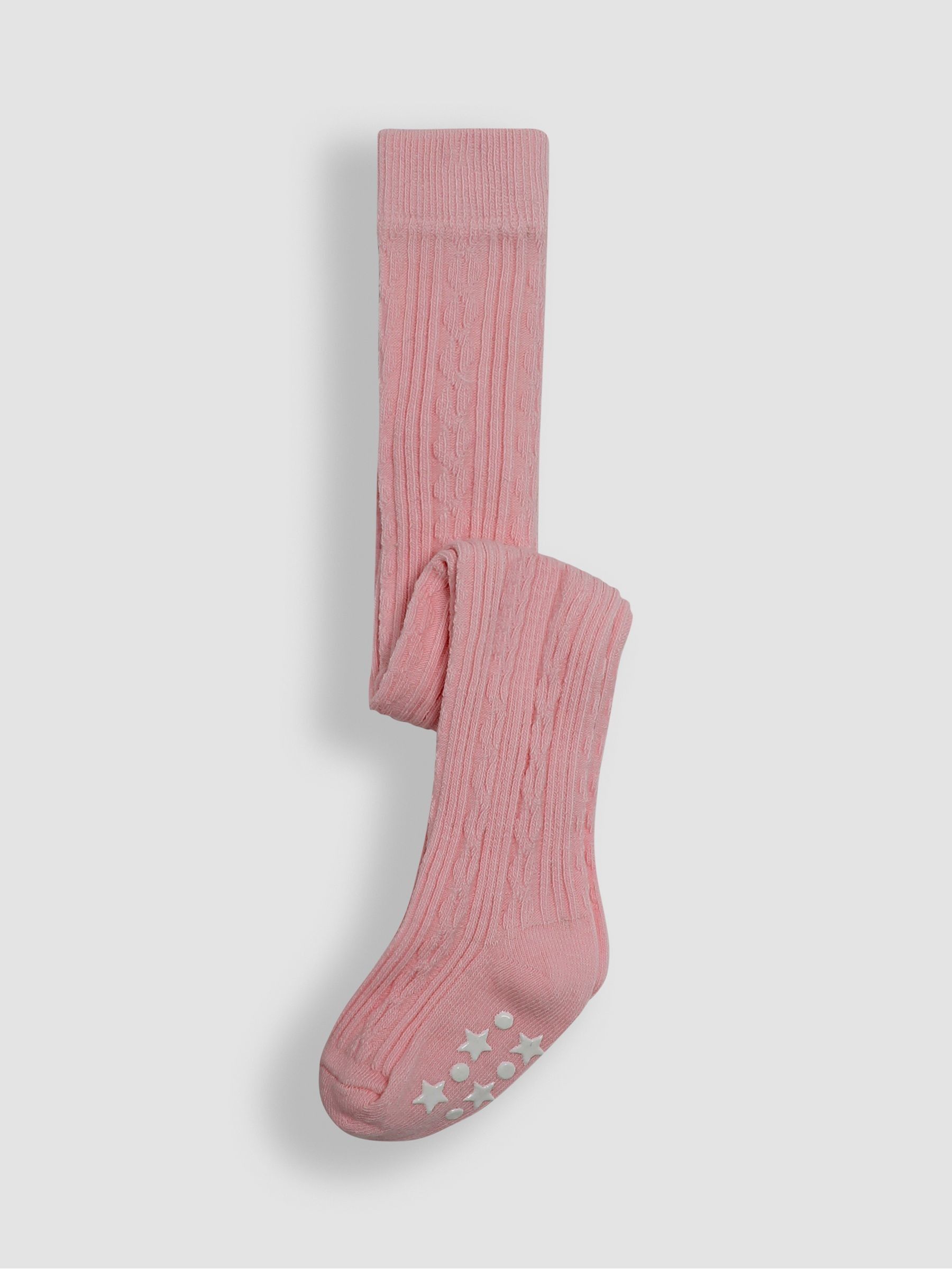 Dusky Pink Cable Ribbed Tights - Image 1 of 3