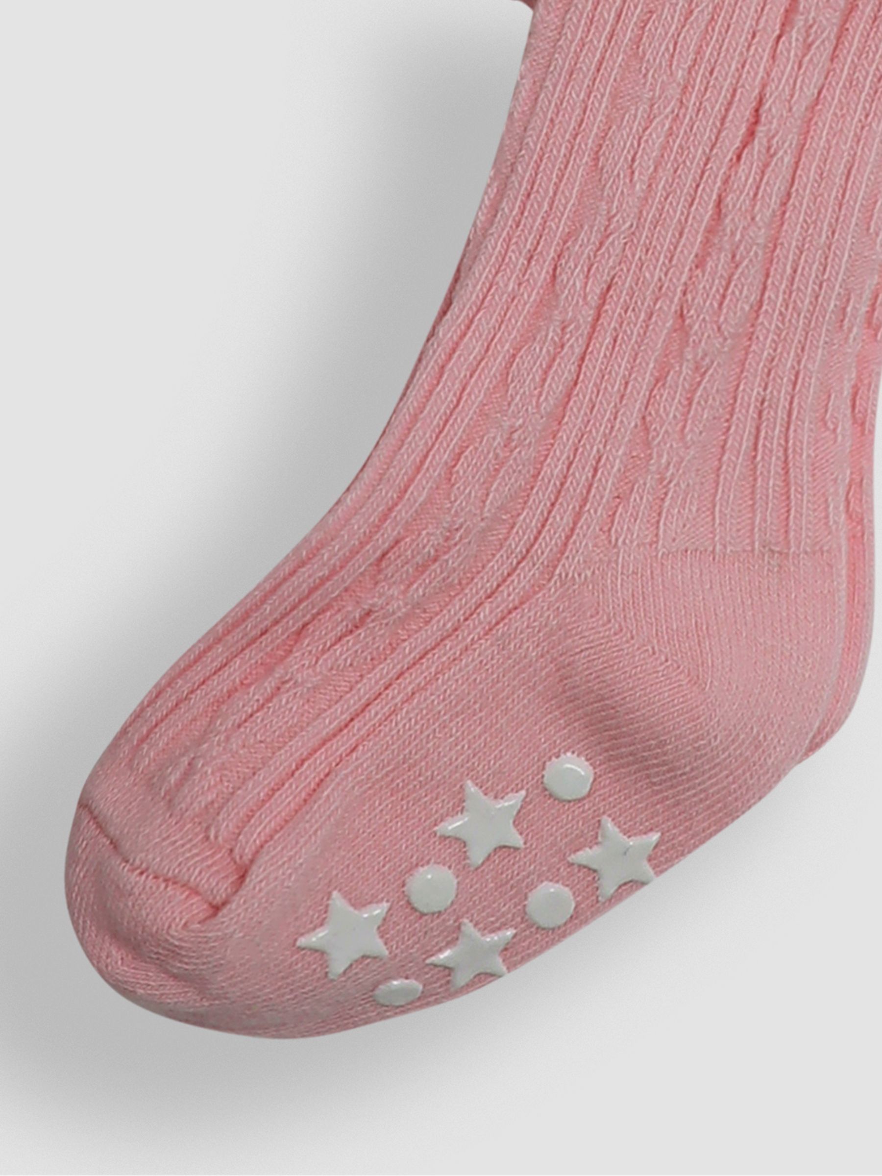 Dusky Pink Cable Ribbed Tights - Image 3 of 3