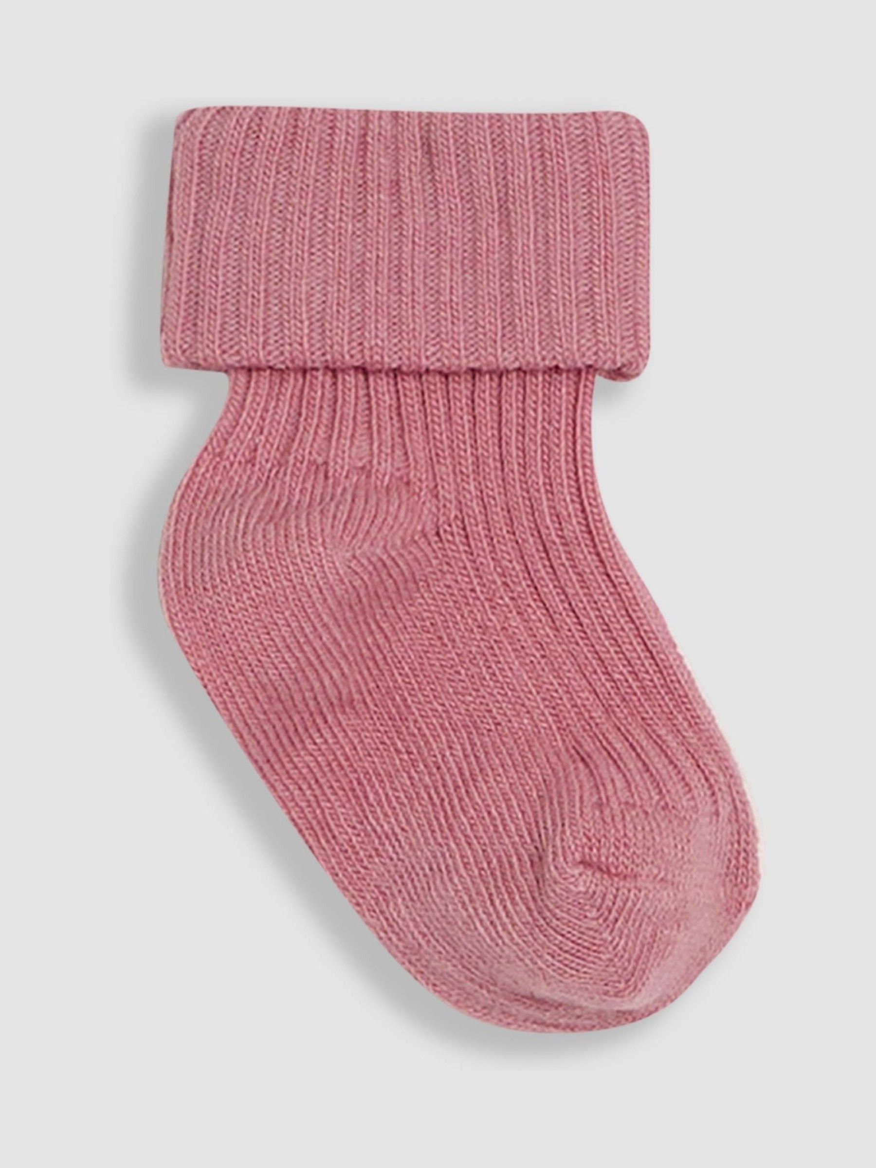 Pink Fold Over Socks 3 Pack - Image 3 of 3