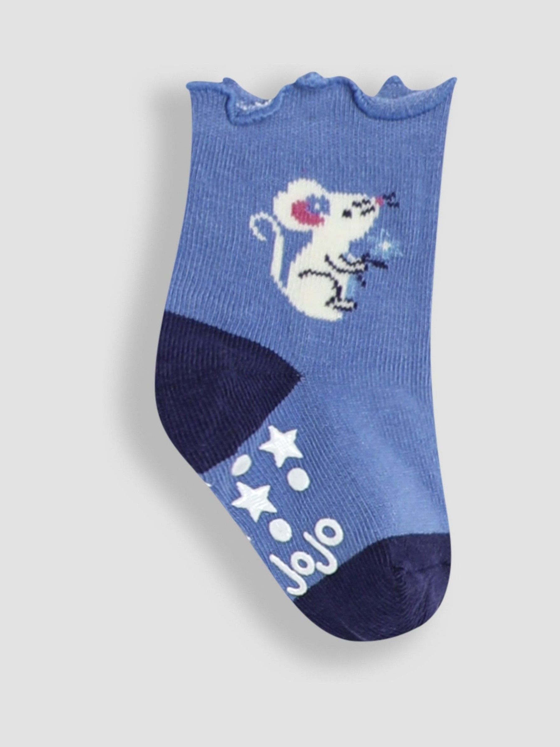Cornflower Mouse Cotton Frill Socks 3 Pack - Image 4 of 4