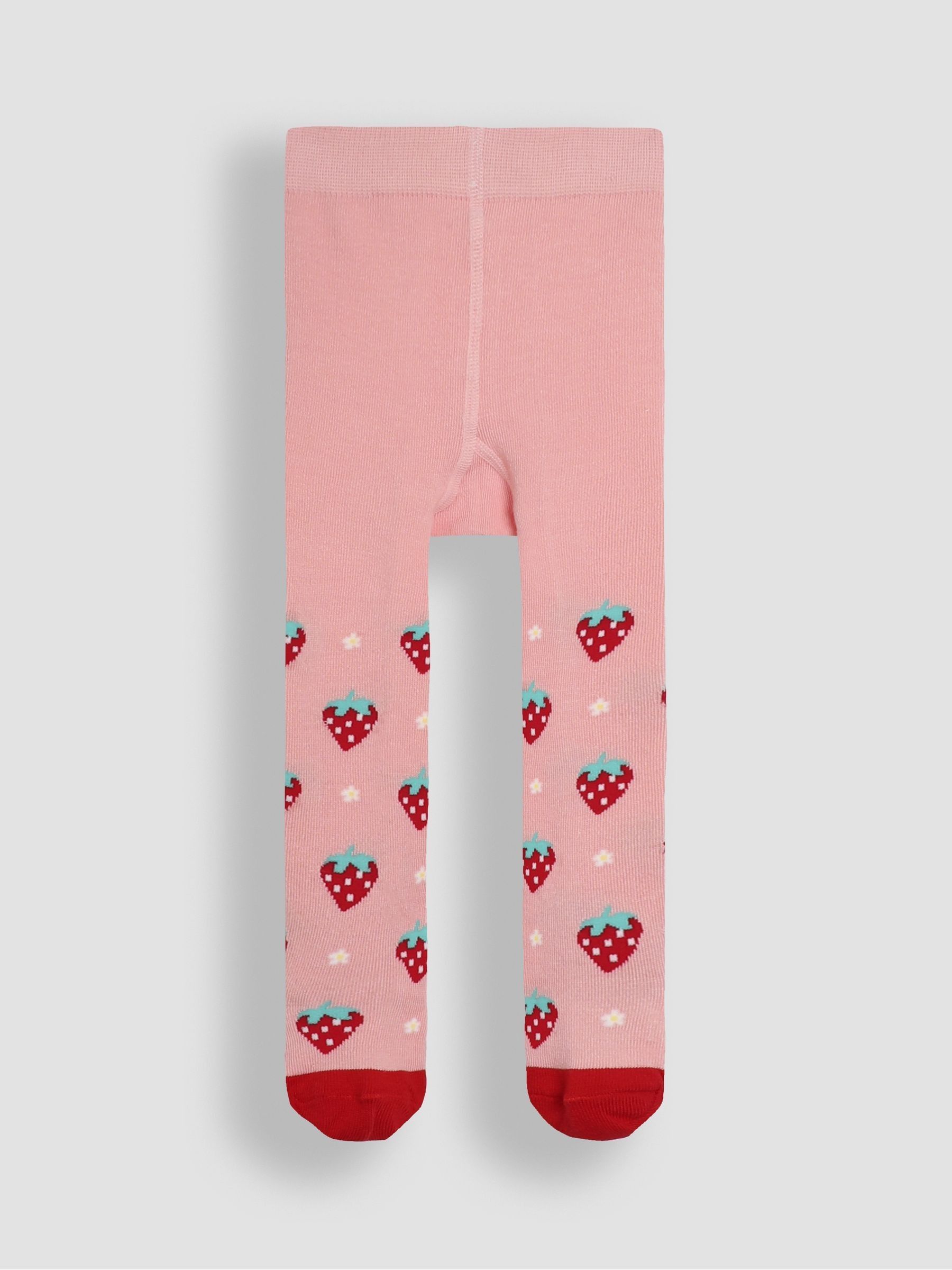 Red Cotton Rich Fruit Tights - Image 2 of 3