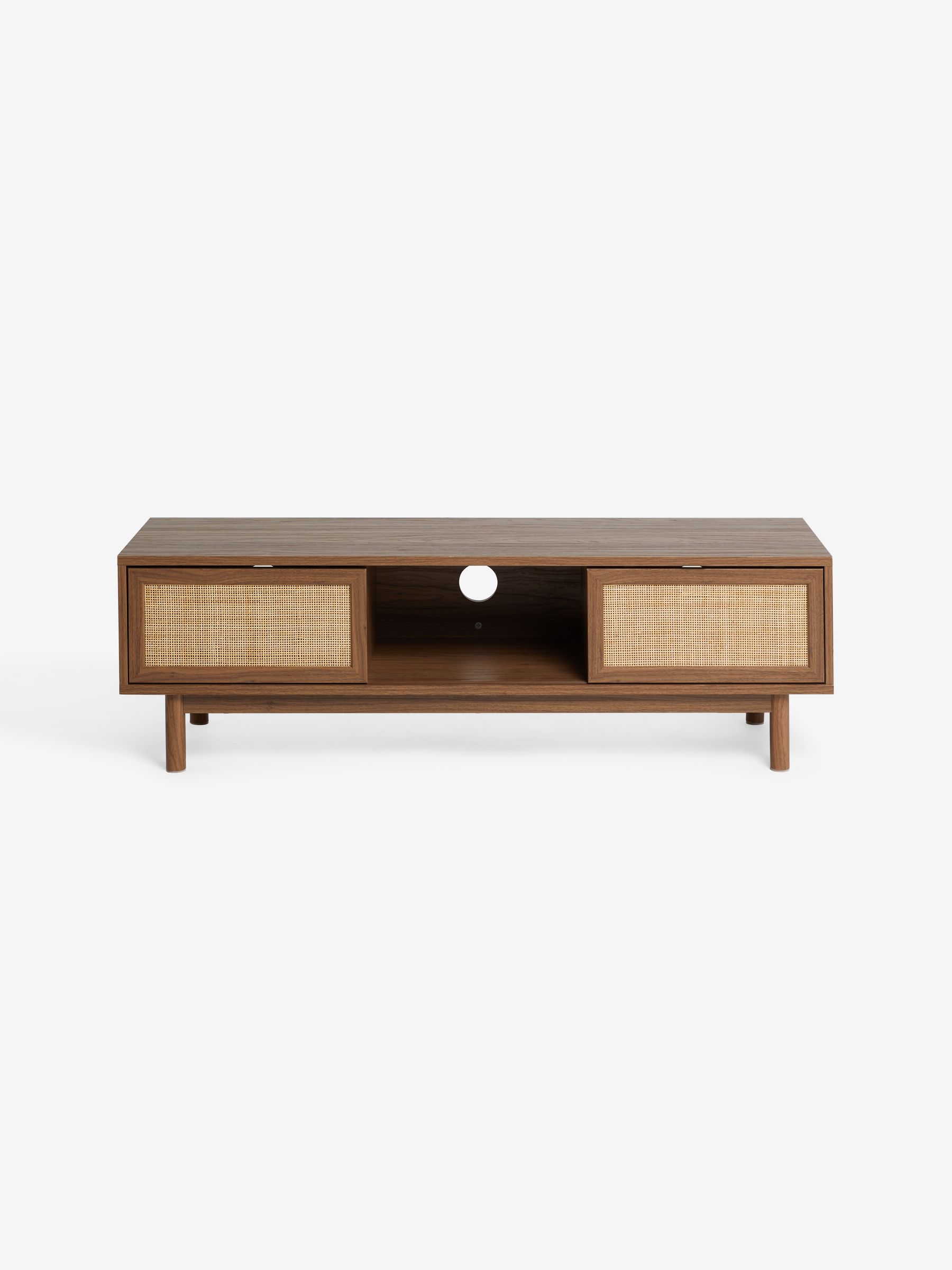 Pavia Rattan Wide Up to 50 Inch TV Unit in Dark Oak Effect 1 - Image 5 of 5