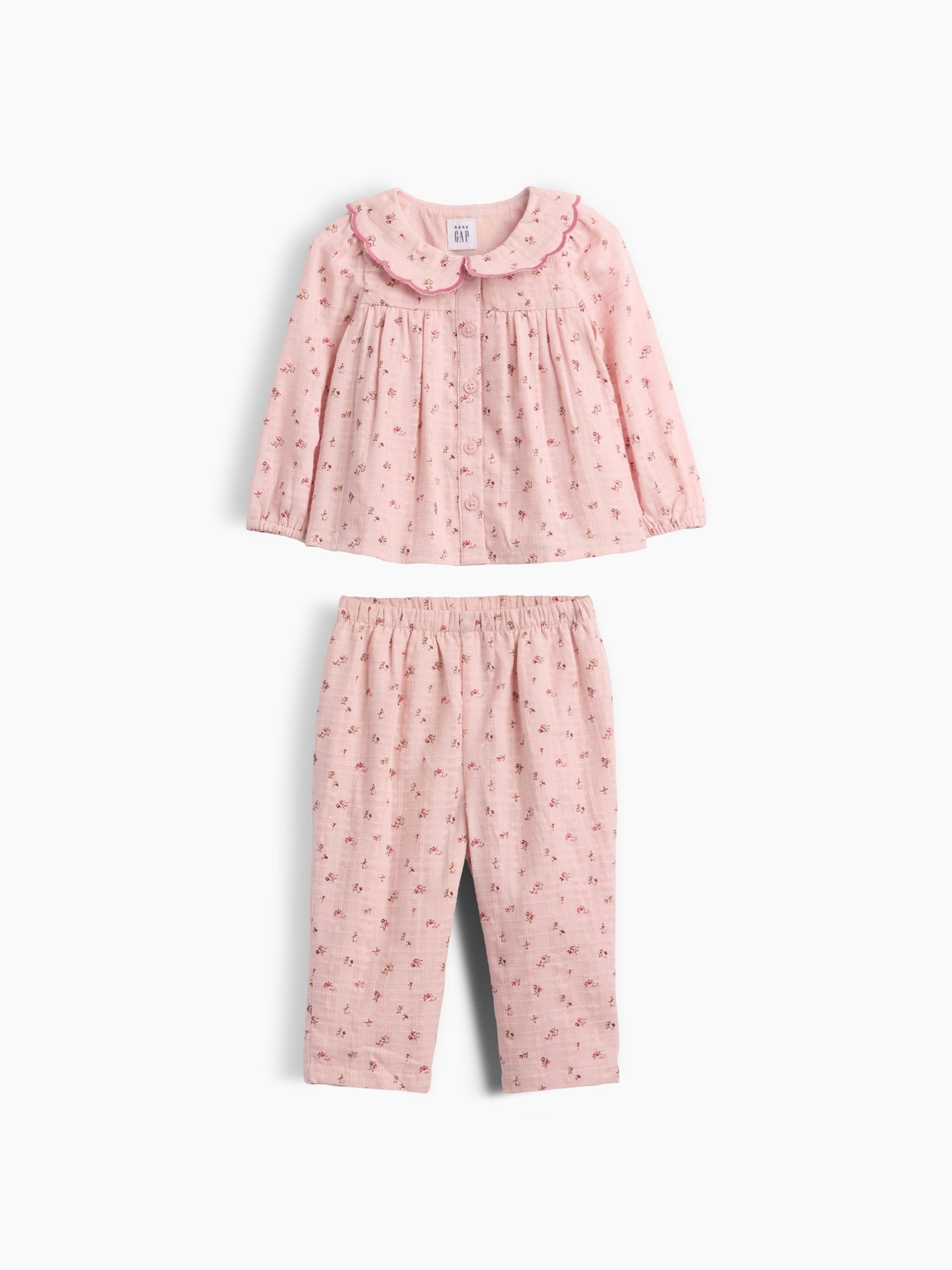 Pink Floral Top & Legging Set - Image 1 of 2 Pink Floral Top & Legging Set - Image 1 of 2
