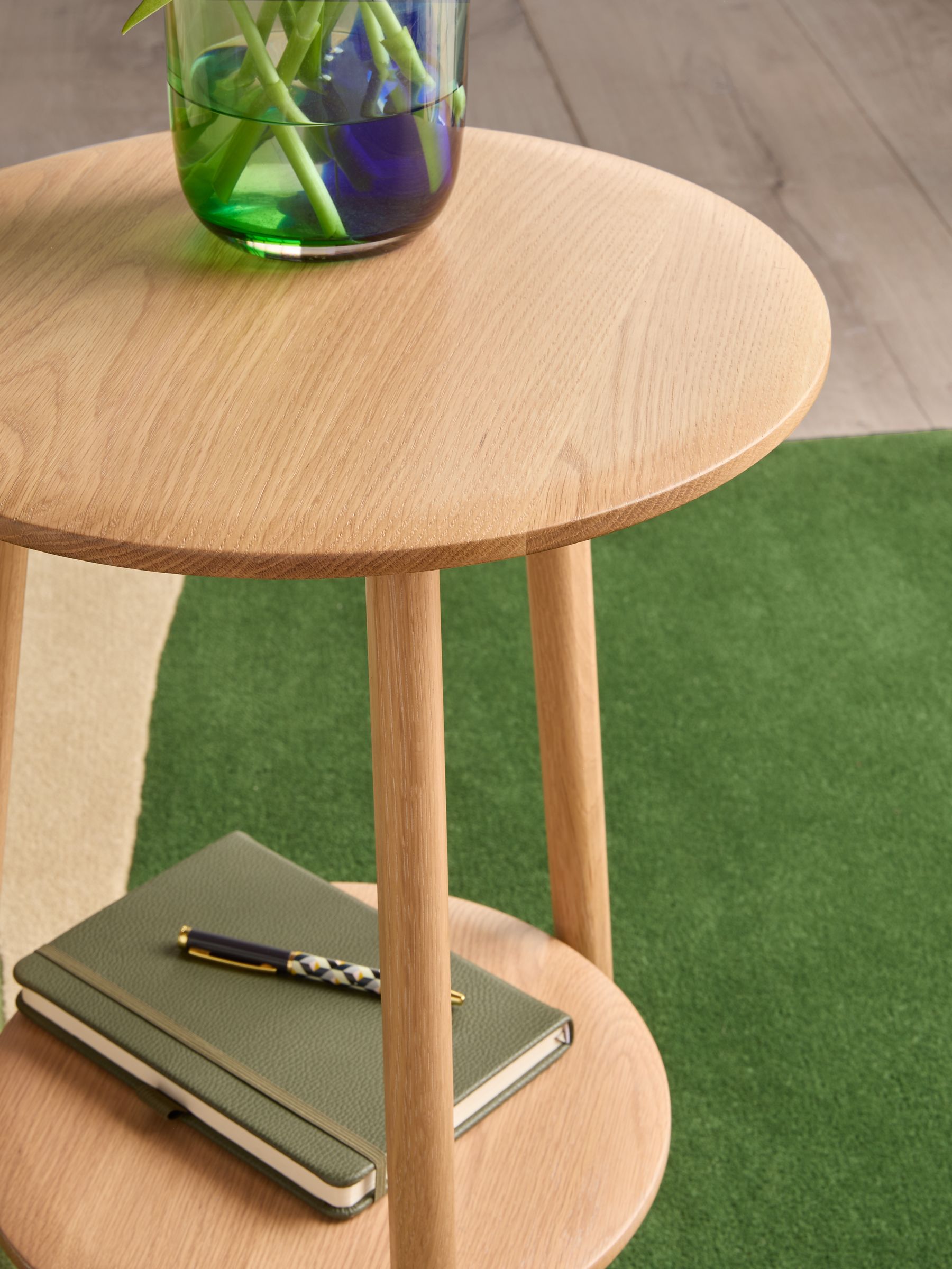 Jasper Conran London Oak Belgrave Side Table - Image 2 of 5