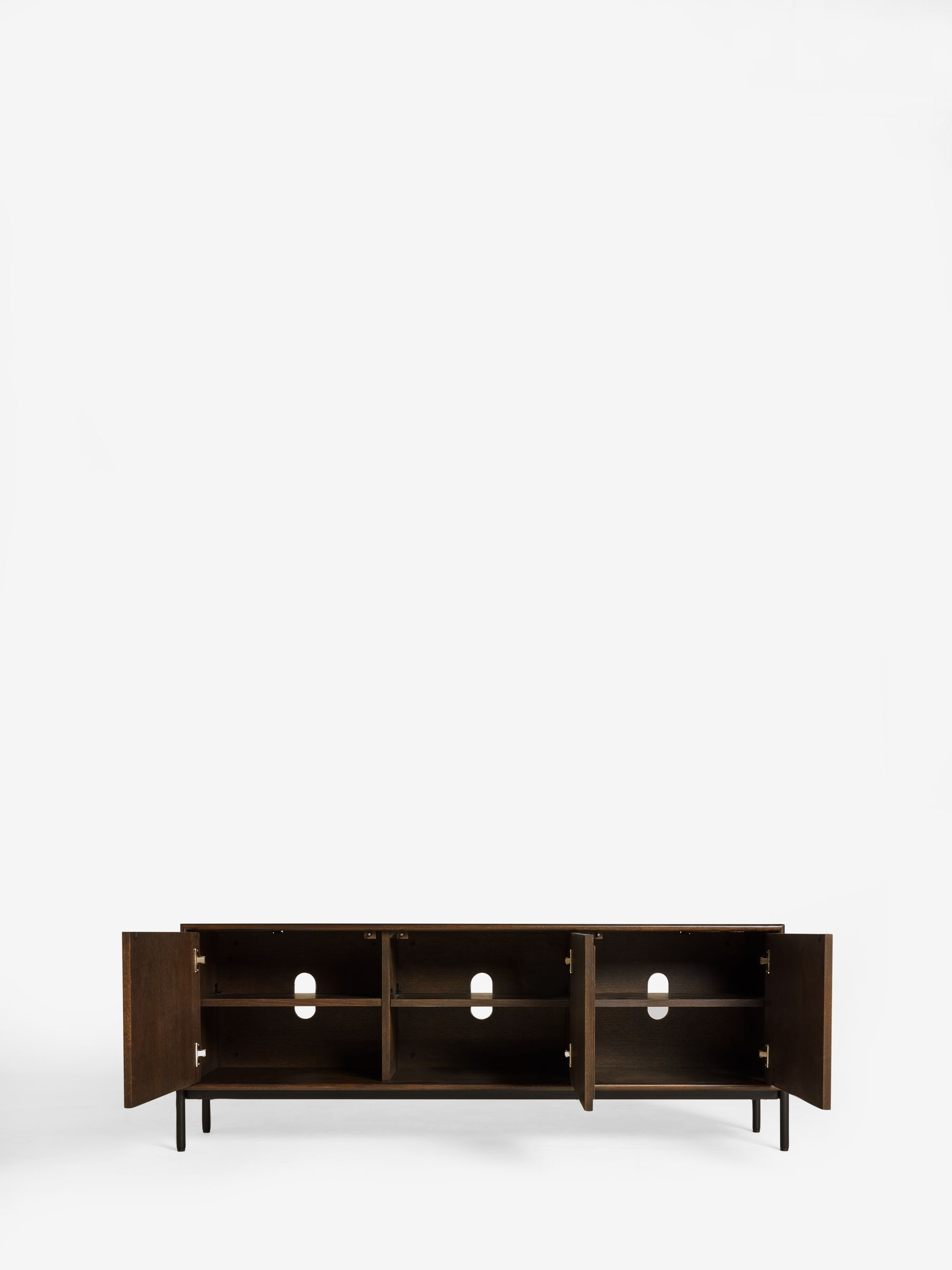 Jasper Conran London Dark Oak Aden Wide Up to 50 Inch TV Unit - Image 5 of 8