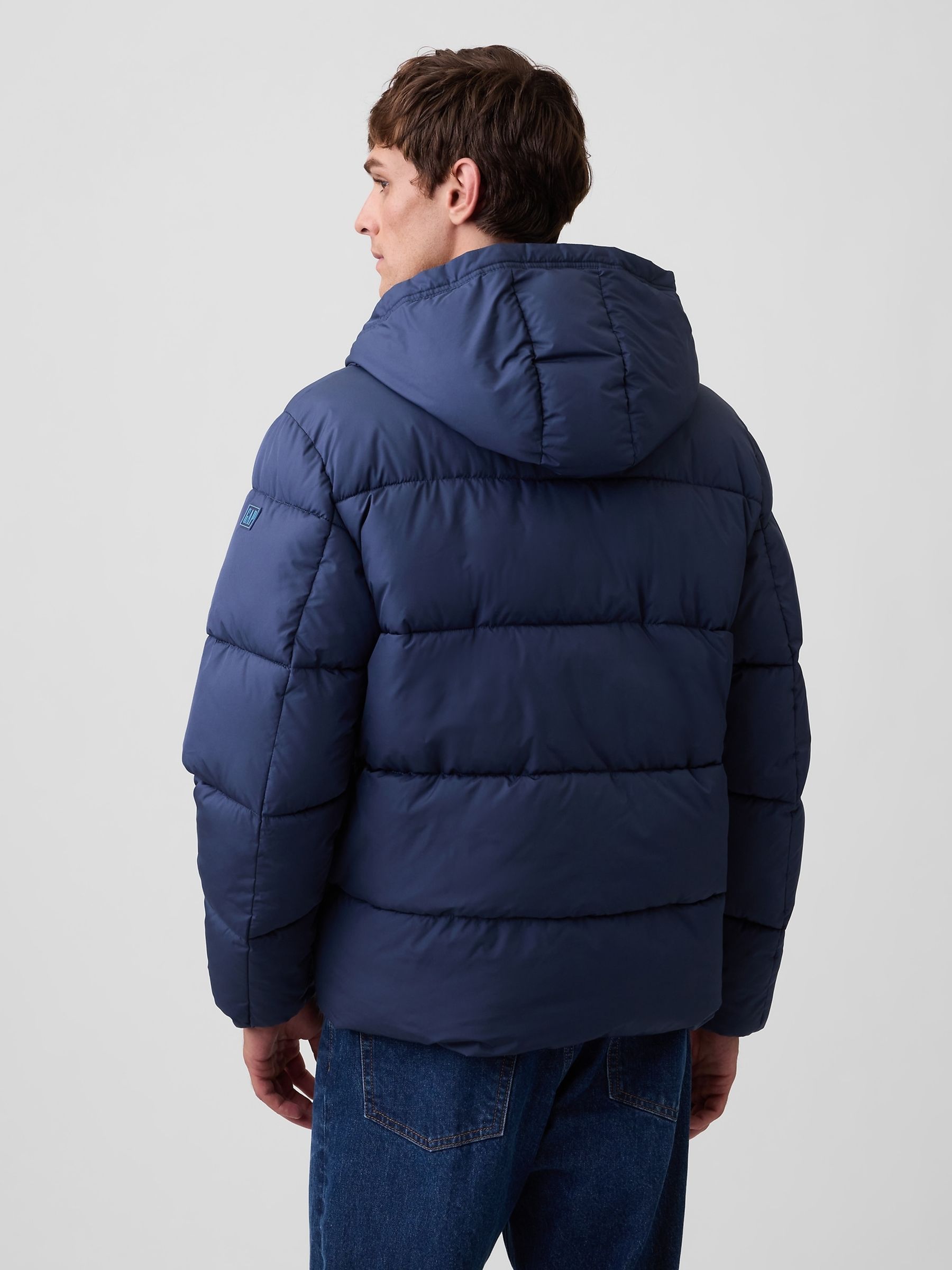 Blue Relaxed Puffer Jacket - Image 2 of 4