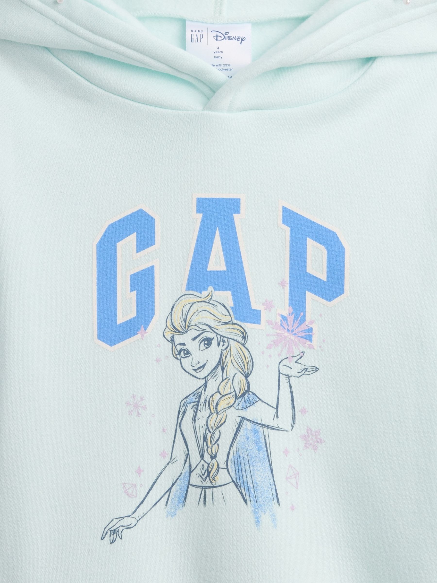 Blue Elsa Disney Frozen Relaxed Logo Hoodie - Image 3 of 3