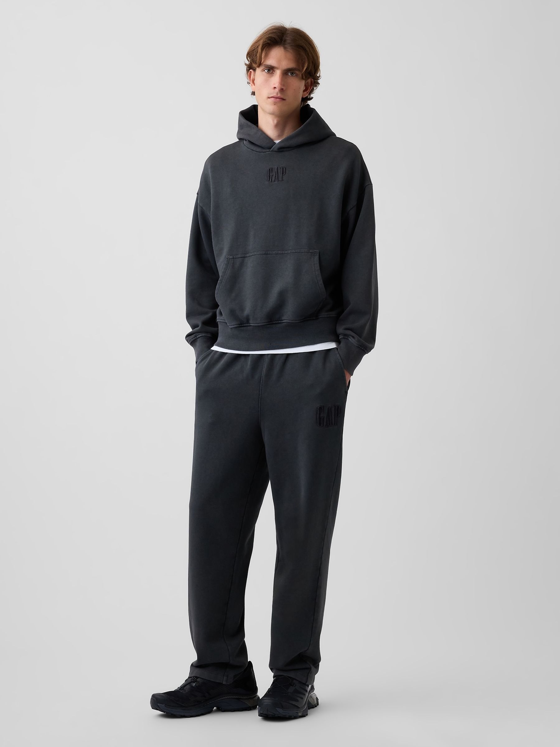 Black Heavyweight Relaxed Logo Joggers - Image 3 of 4