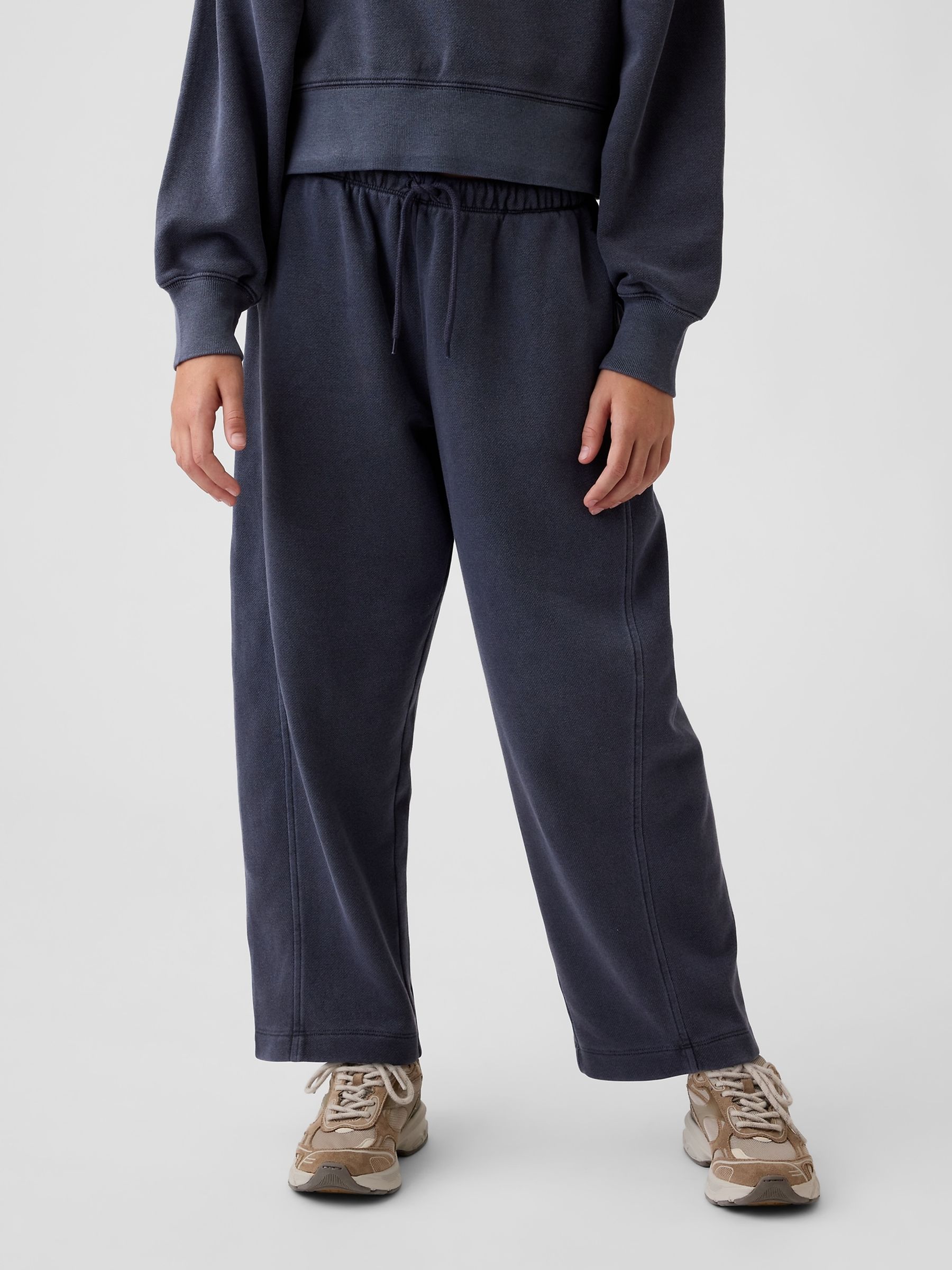 Washed Black Vintage Soft Relaxed Barrel Joggers - Image 1 of 5