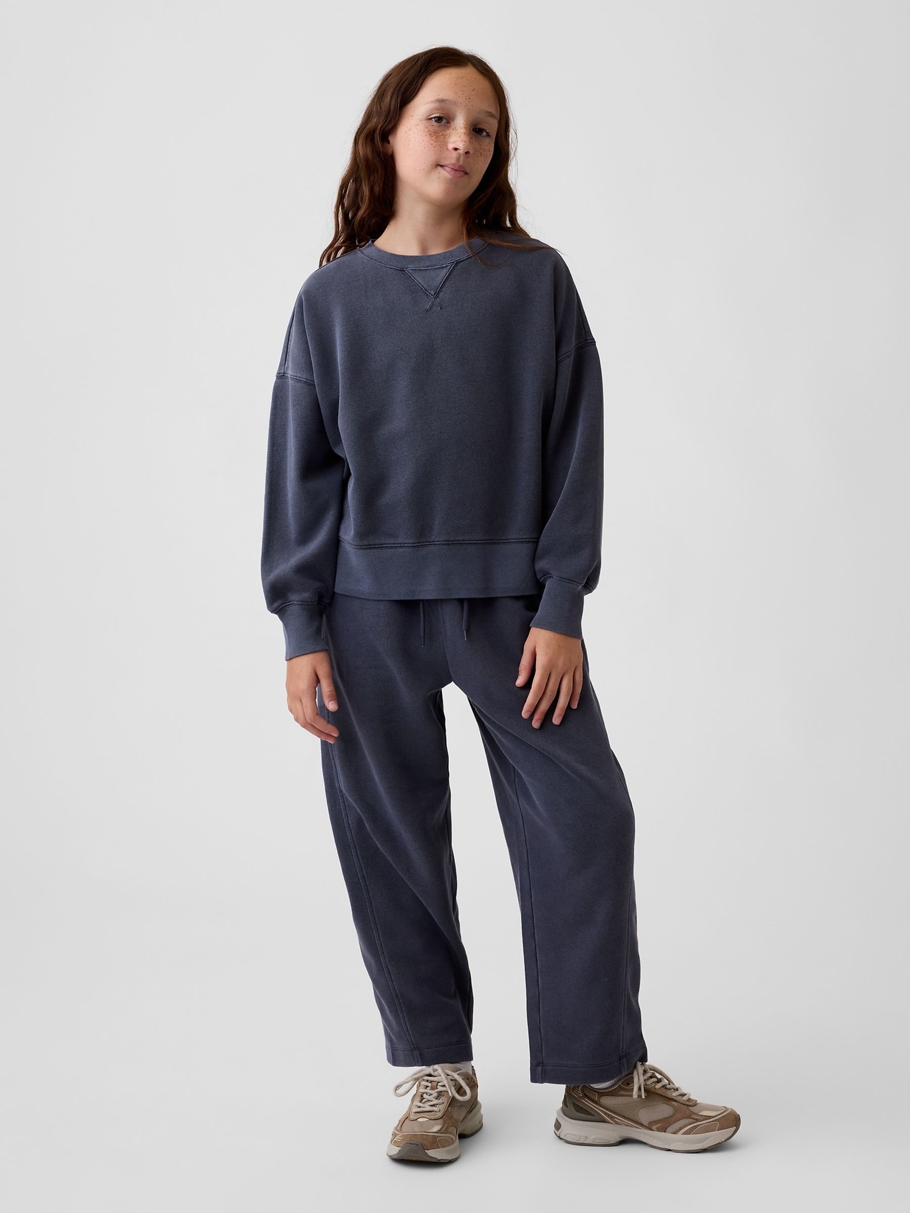 Washed Black Vintage Soft Relaxed Barrel Joggers - Image 3 of 5
