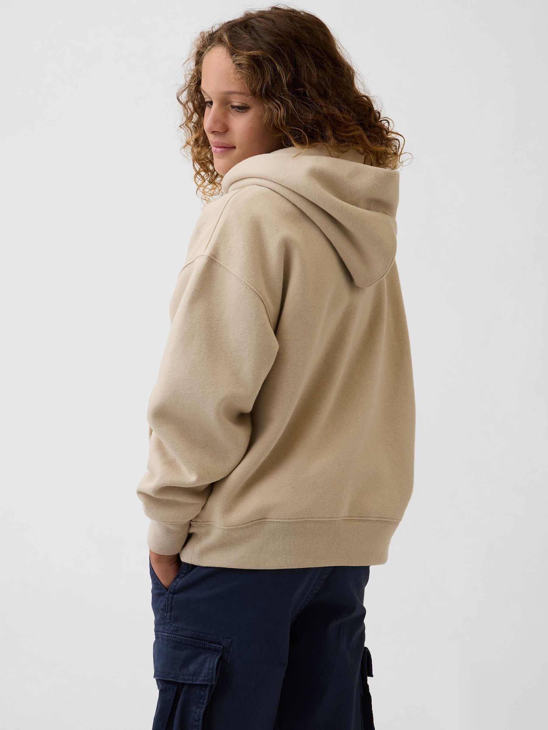 Light Brown Relaxed Logo Hoodie - Image 2 of 4
