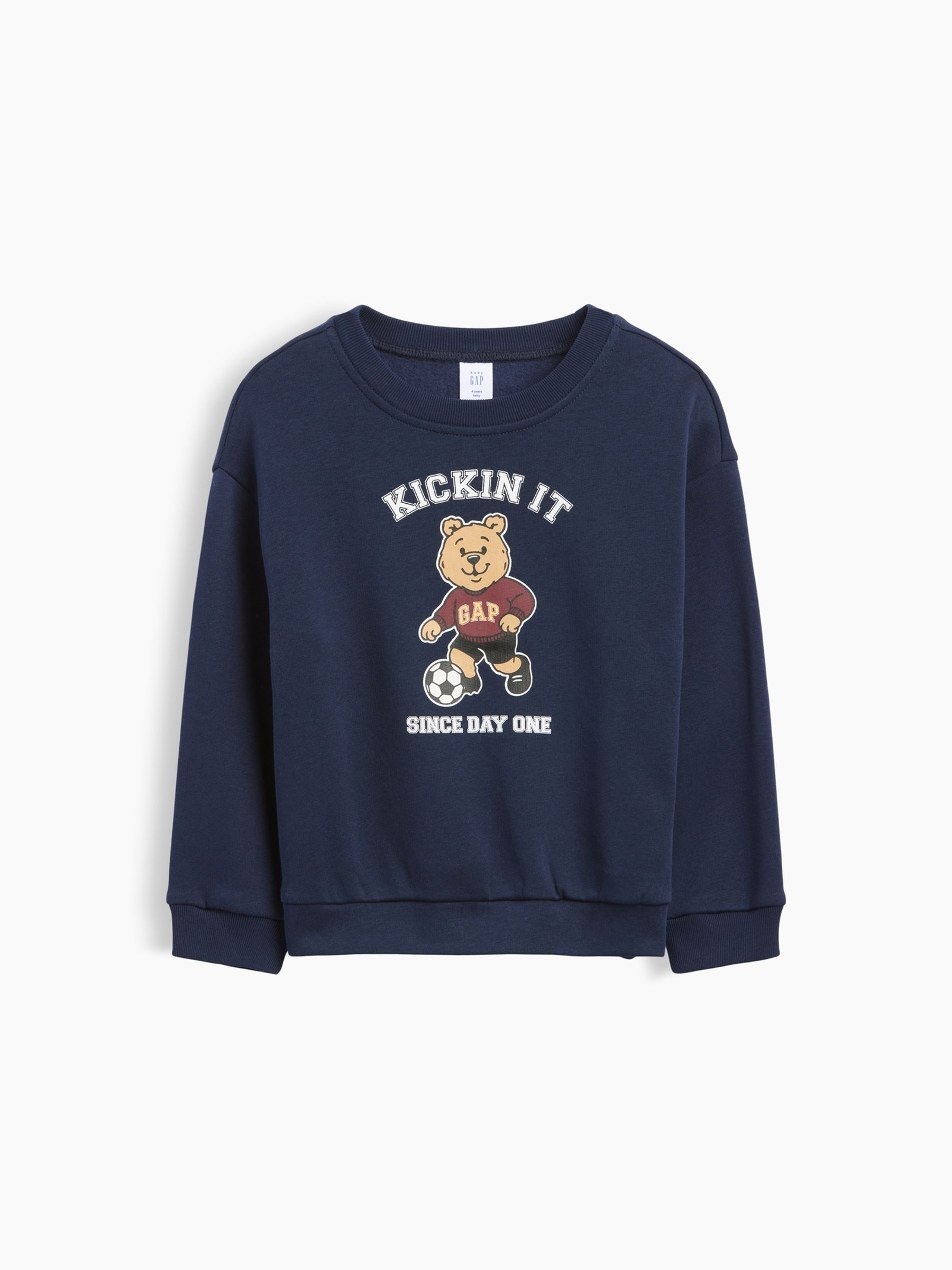 Navy Brannan Bear Relaxed Graphic Crew Neck Sweatshirt - Image 1 of 2 Navy Brannan Bear Relaxed Graphic Crew Neck Sweatshirt - Image 1 of 2