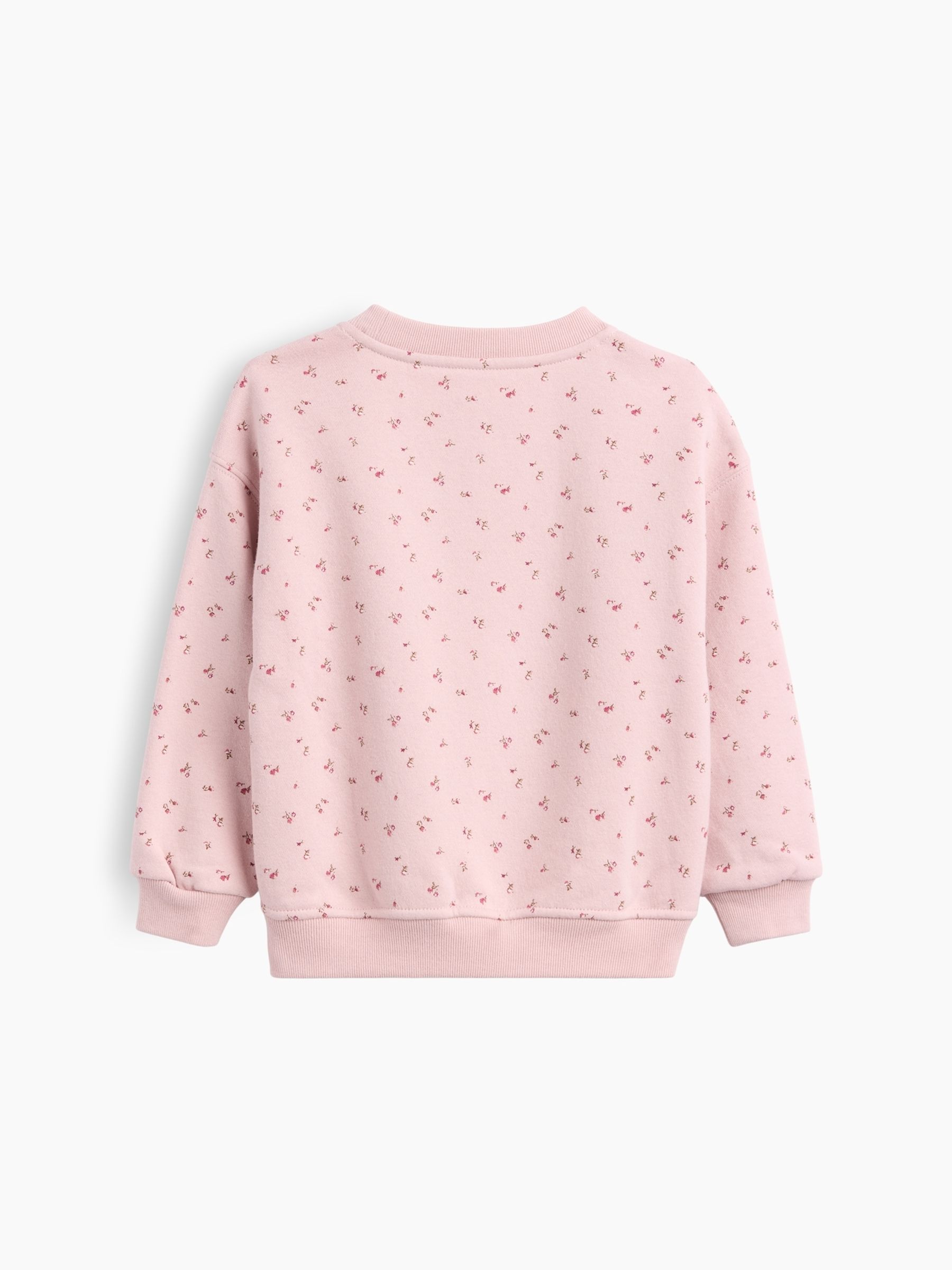 Pink Ditsy Floral Vintage Soft Print Sweatshirt - Image 2 of 2 Pink Ditsy Floral Vintage Soft Print Sweatshirt - Image 2 of 2