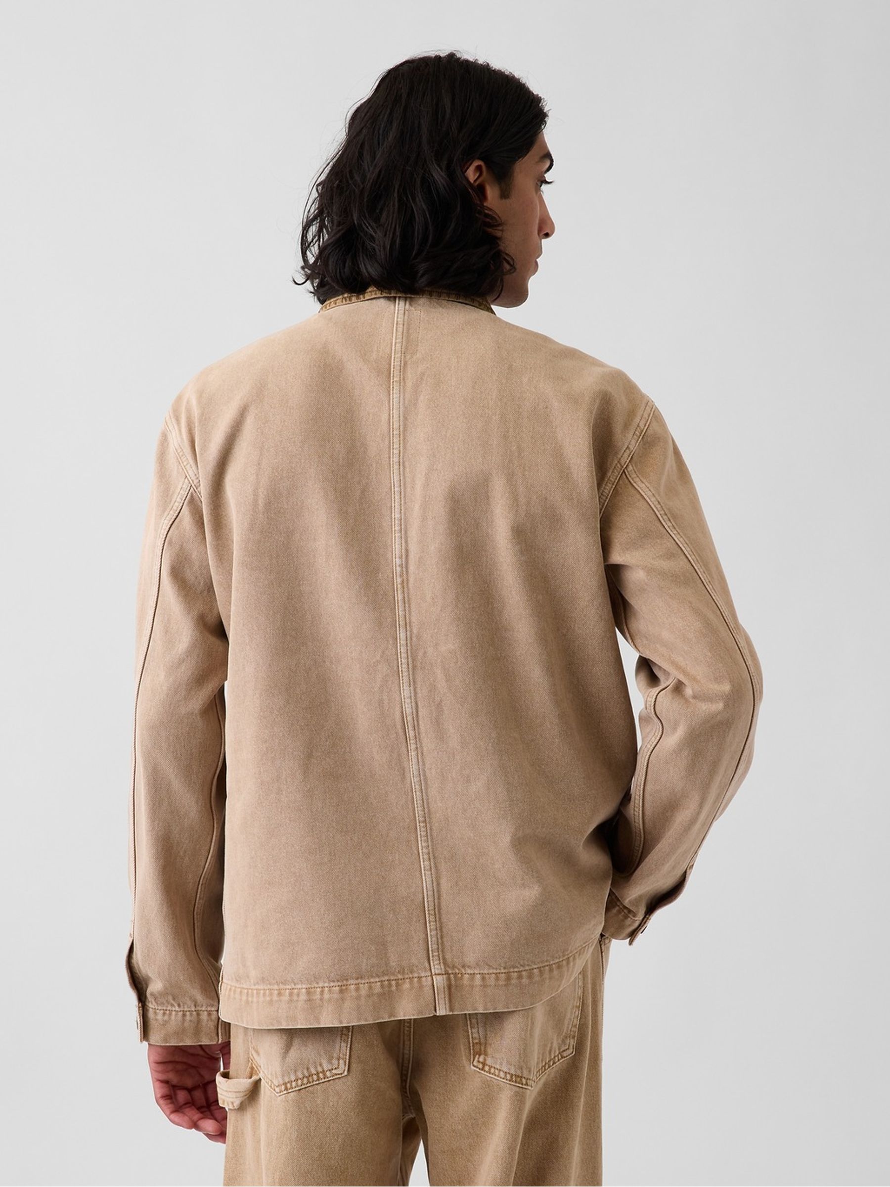 Acid Brown Denim Barn Jacket - Image 2 of 5