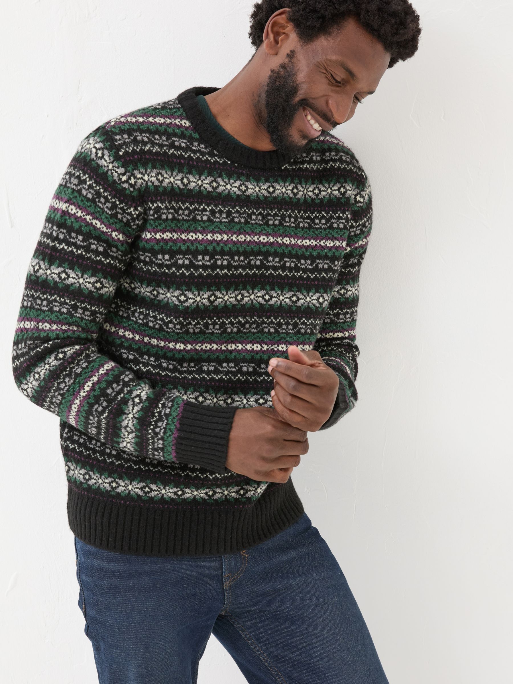 Multi Dark Skies Knitted Jumper | FatFace