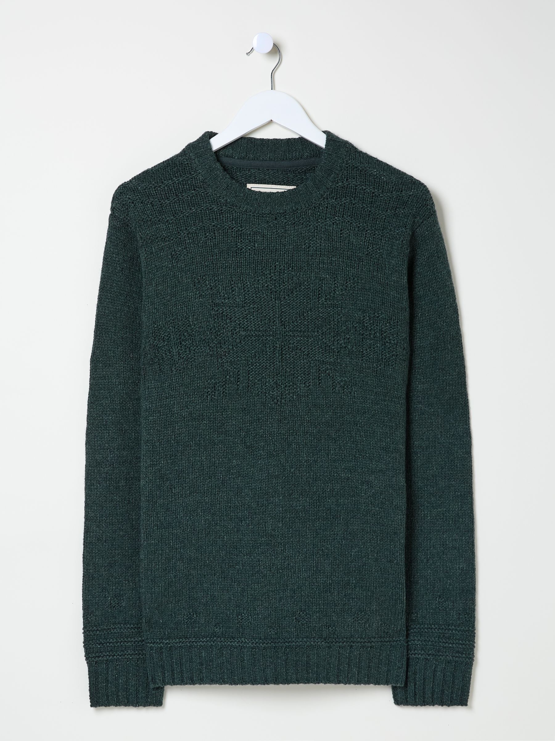 Dark Teal Snowflake Knitted Jumper - Image 5 of 5