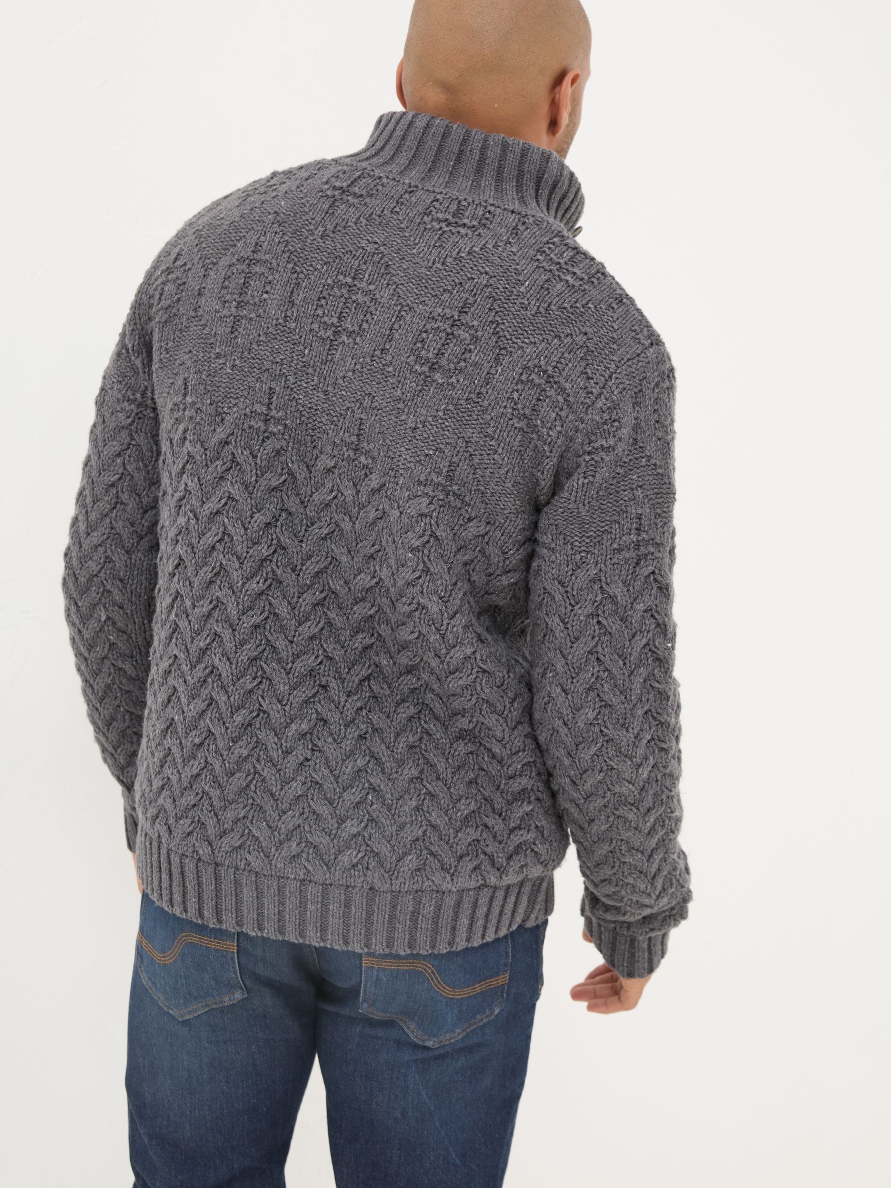 Charcoal Grey Hadlow Half Neck Jumper - Image 2 of 5