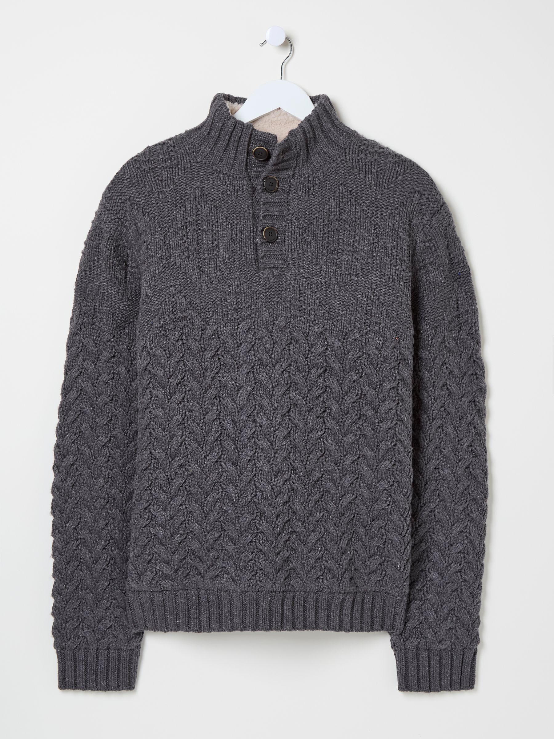 Charcoal Grey Hadlow Half Neck Jumper - Image 5 of 5