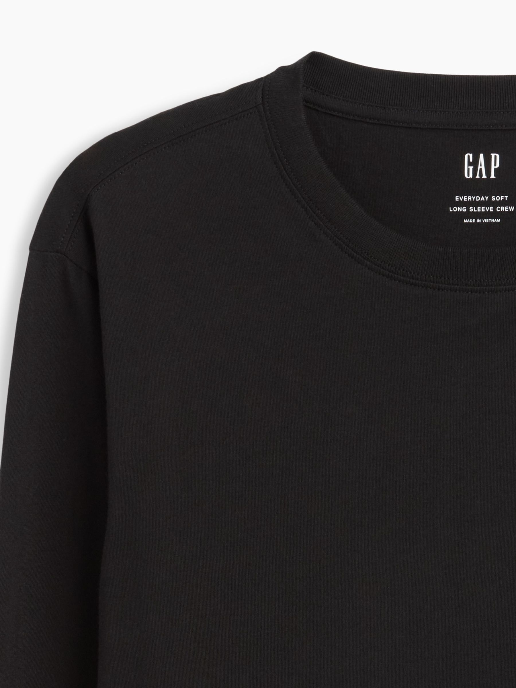 Black Everyday Soft Relaxed Stripe Long Sleeve T-Shirt - Image 5 of 5