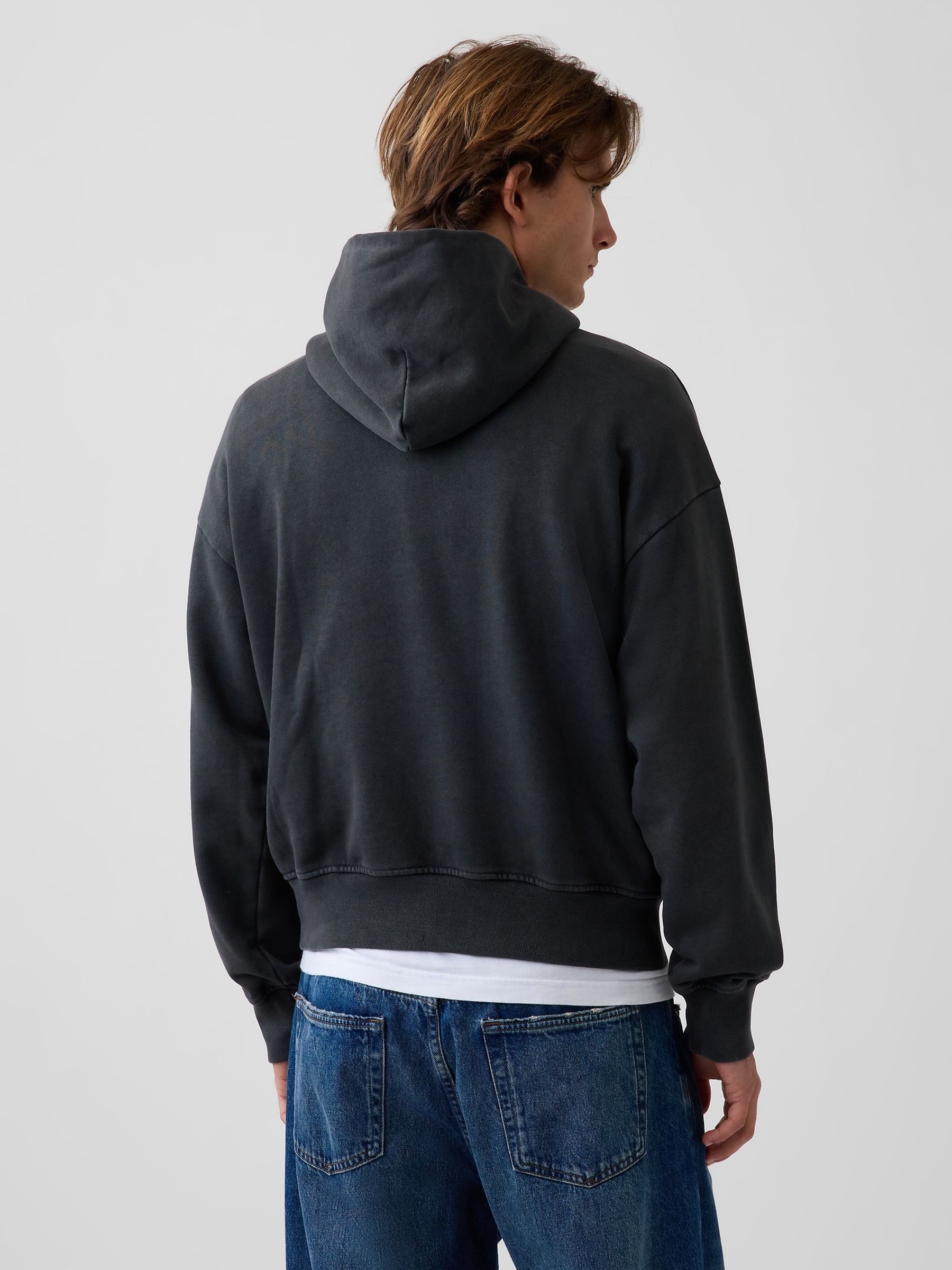 Black Heavyweight Oversized Logo Hoodie - Image 2 of 4