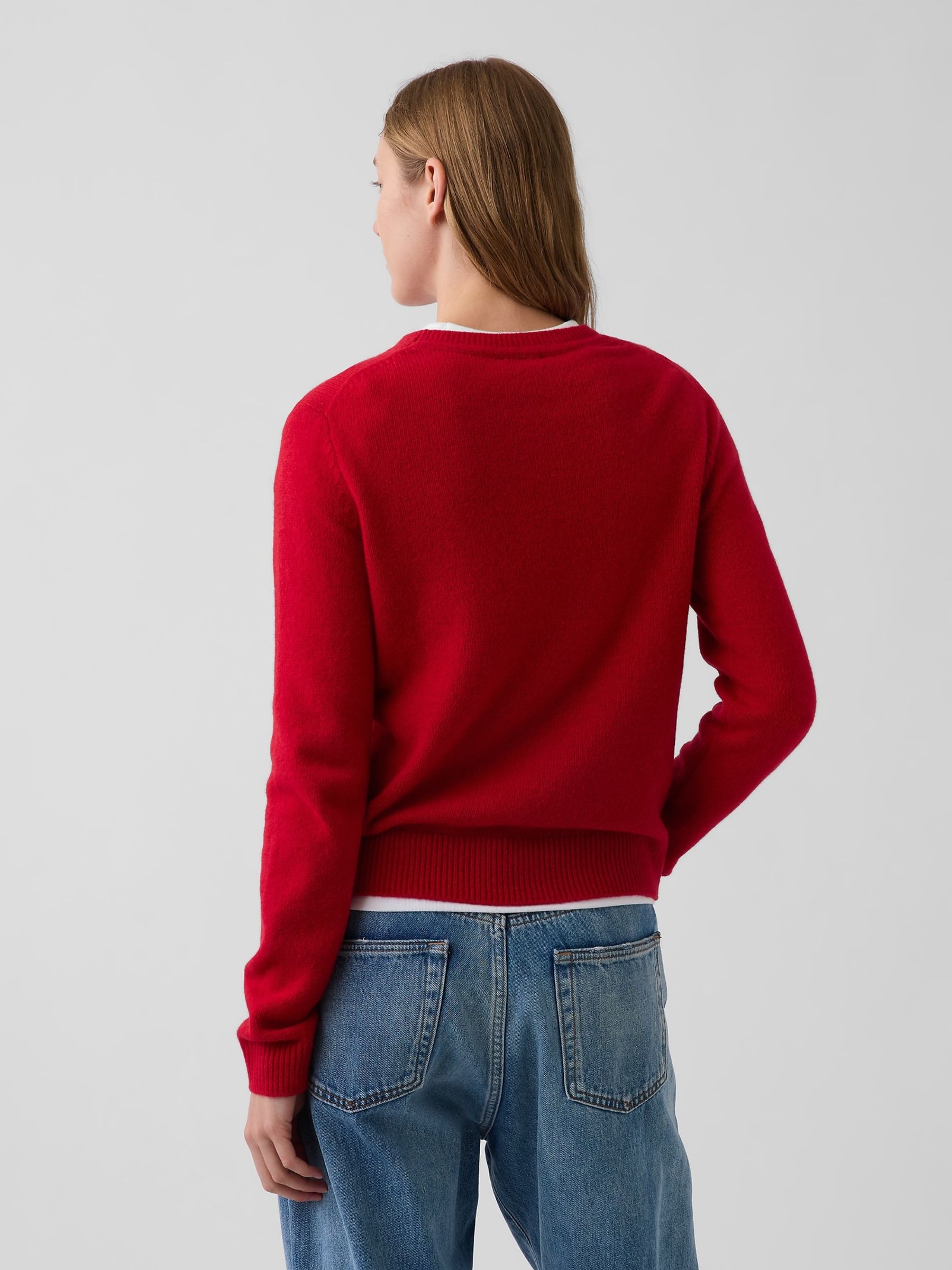Red CashSoft Crew Jumper - Image 2 of 4
