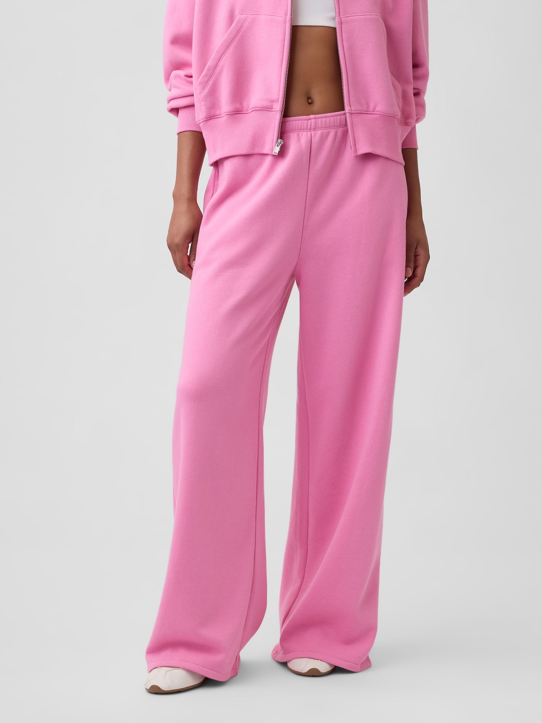 Pink Vintage Soft Baggy Wide-Leg Joggers - Image 1 of 4 Pink Vintage Soft Baggy Wide-Leg Joggers - Image 1 of 4