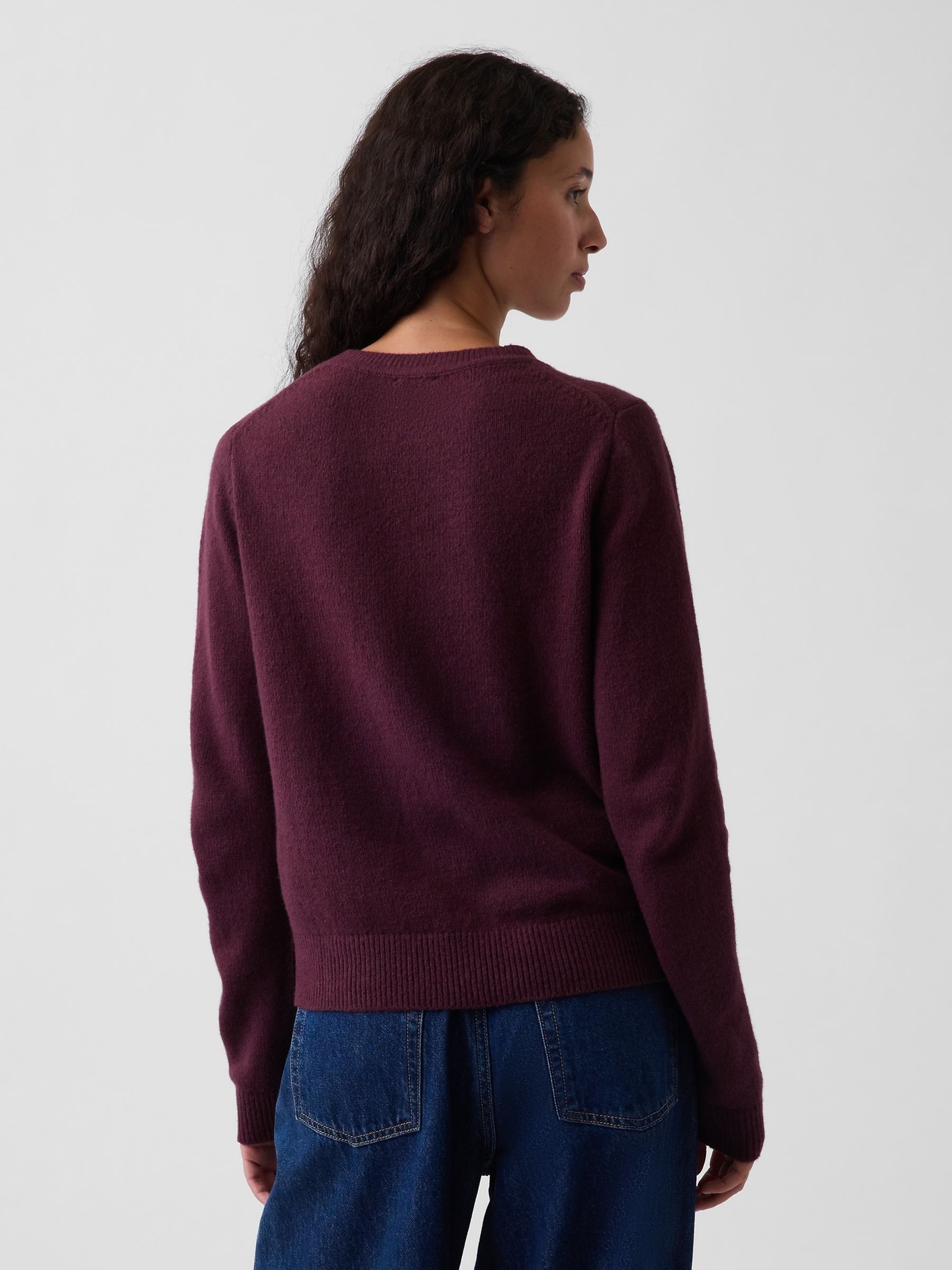 Burgundy Red CashSoft Crew Jumper - Image 2 of 4