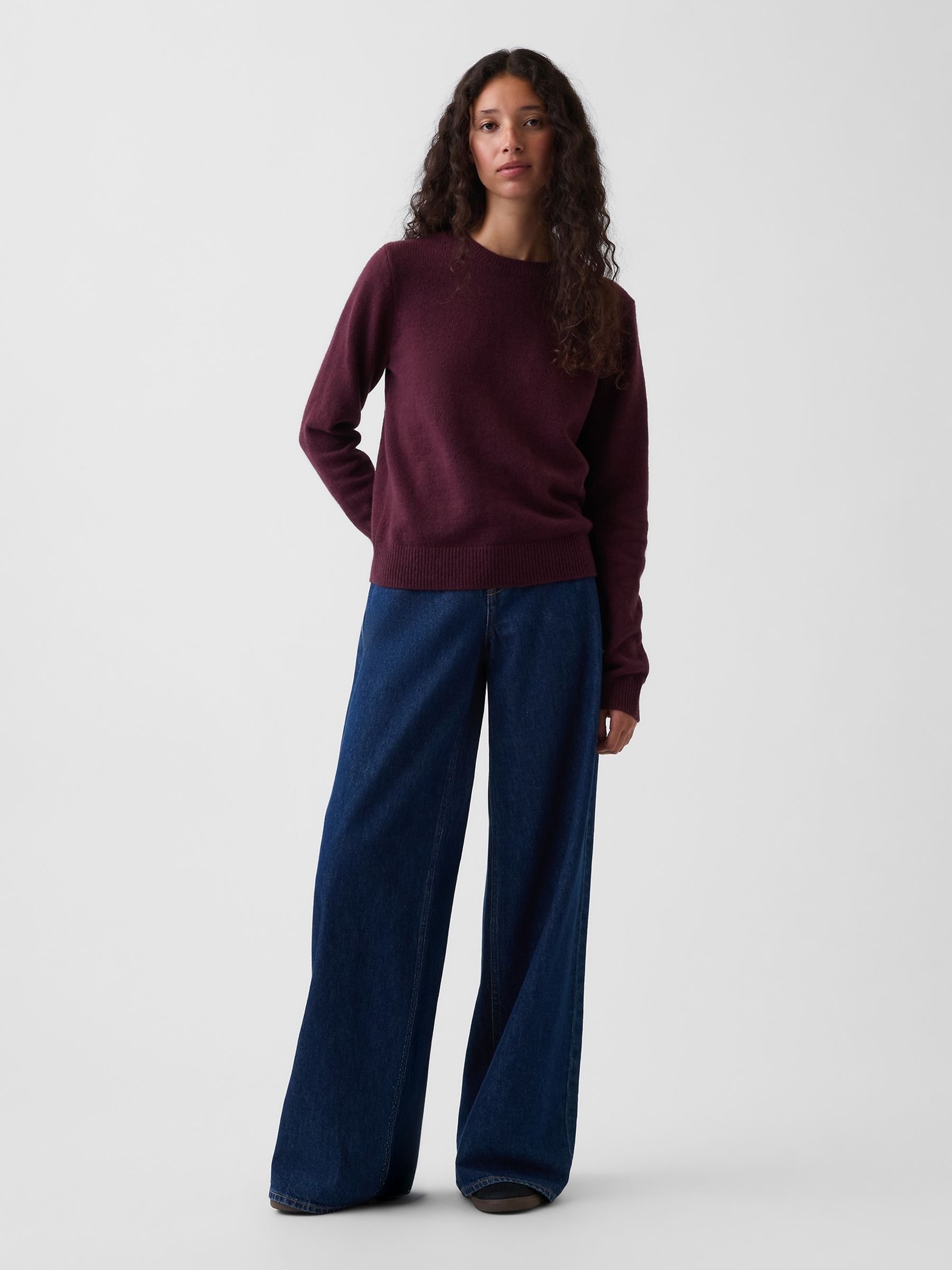Burgundy Red CashSoft Crew Jumper - Image 3 of 4