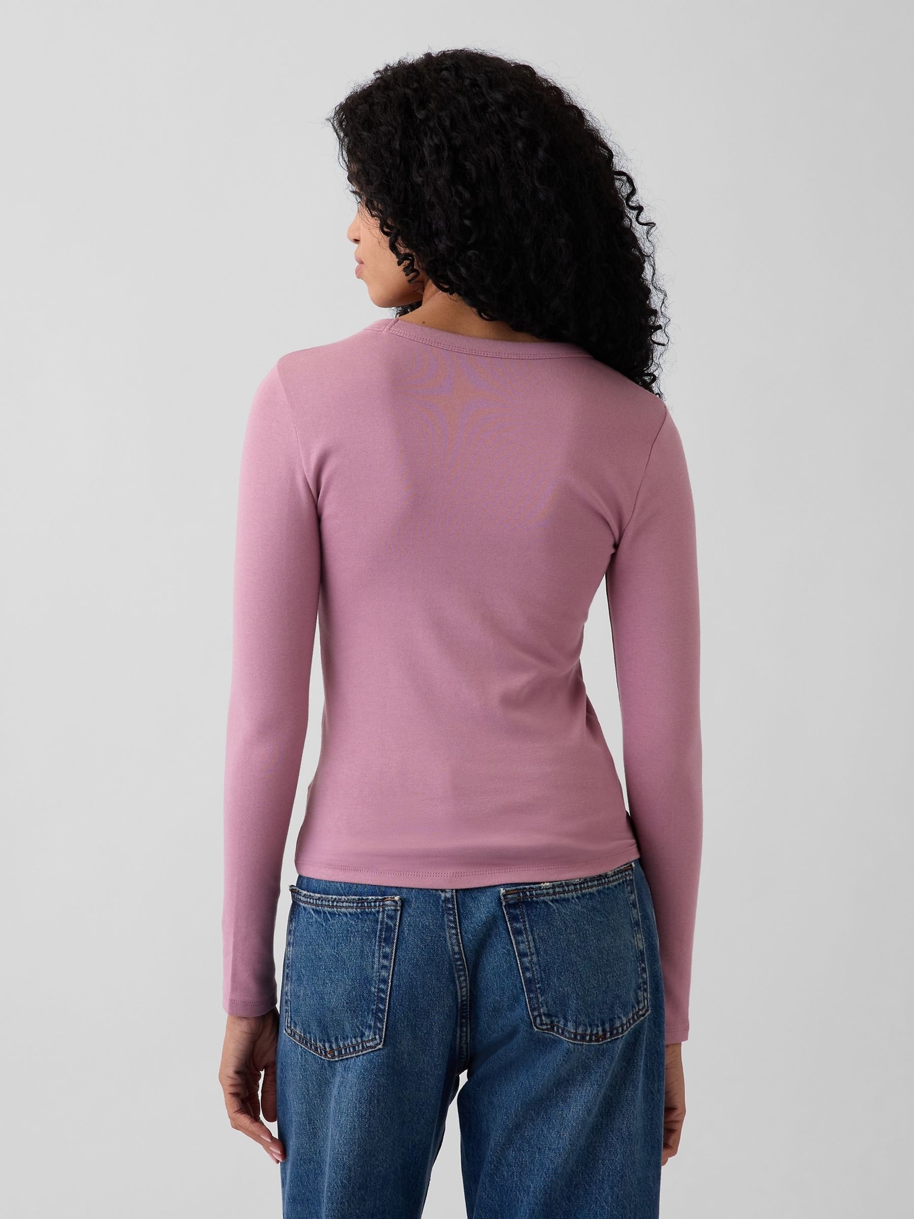 Purple Modern Long Sleeve T-Shirt - Image 2 of 3