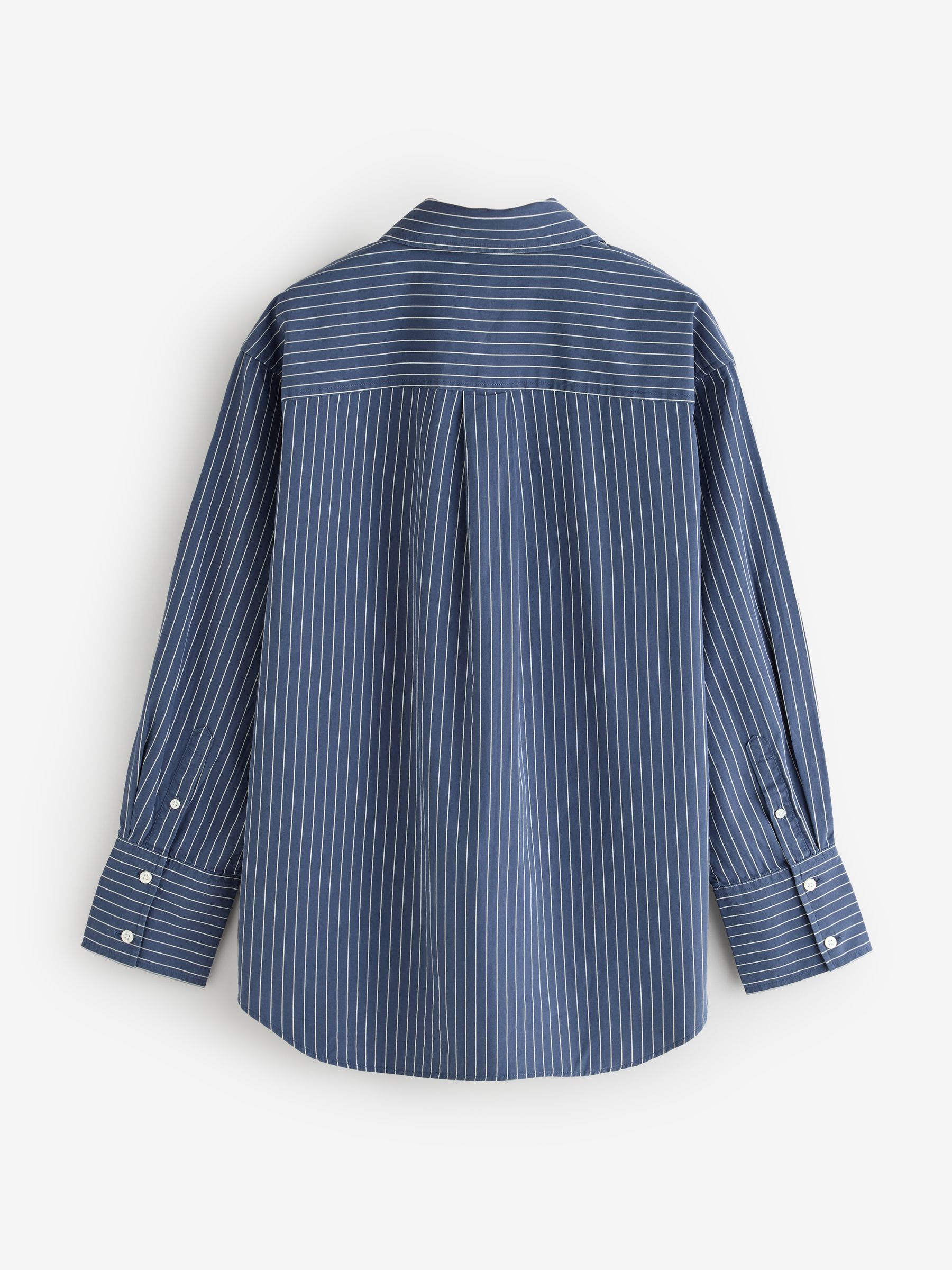 Navy Stripe Poplin Big Shirt - Image 2 of 4