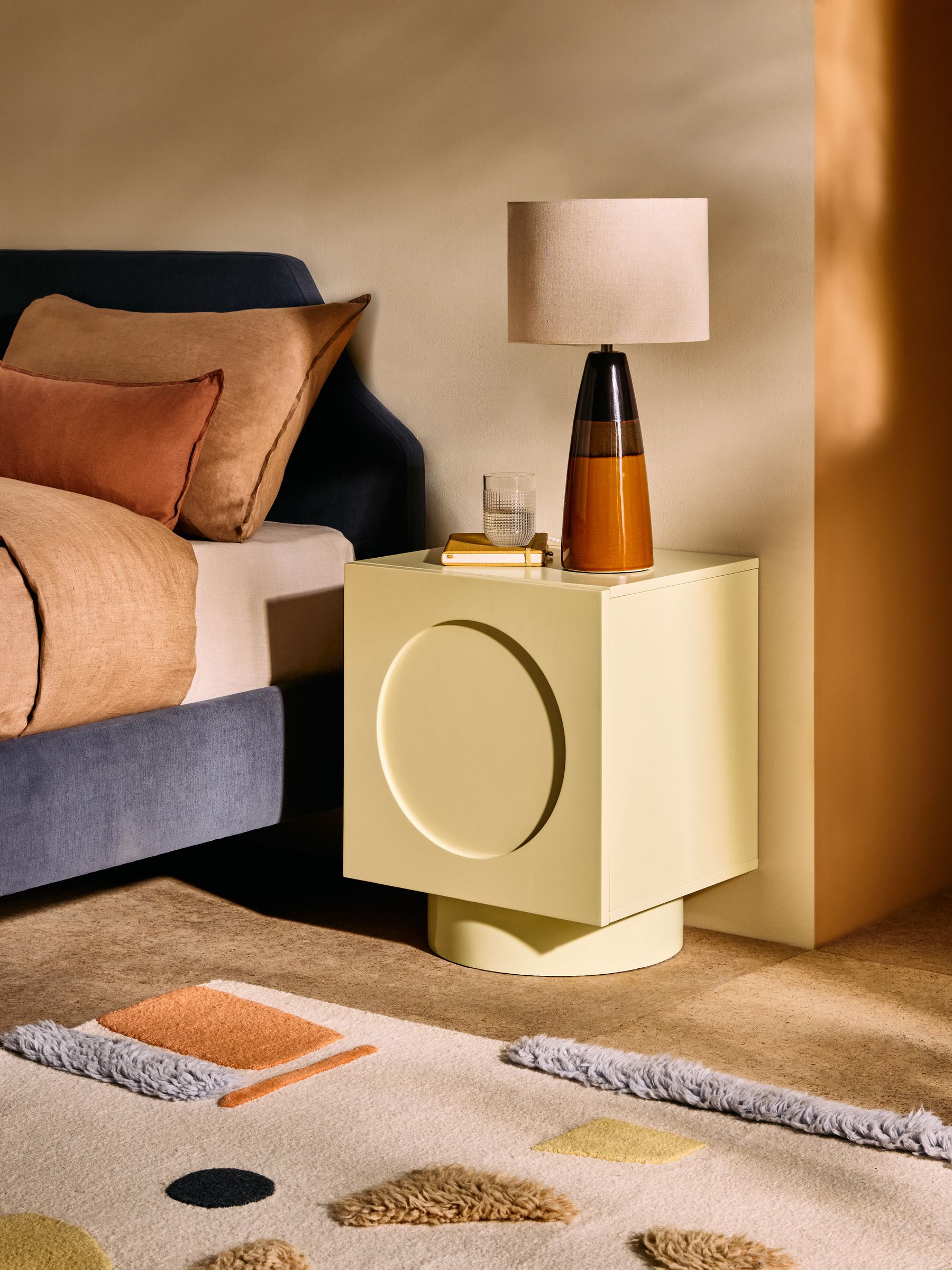 Henri Bedside Table in Yellow - Image 1 of 5
