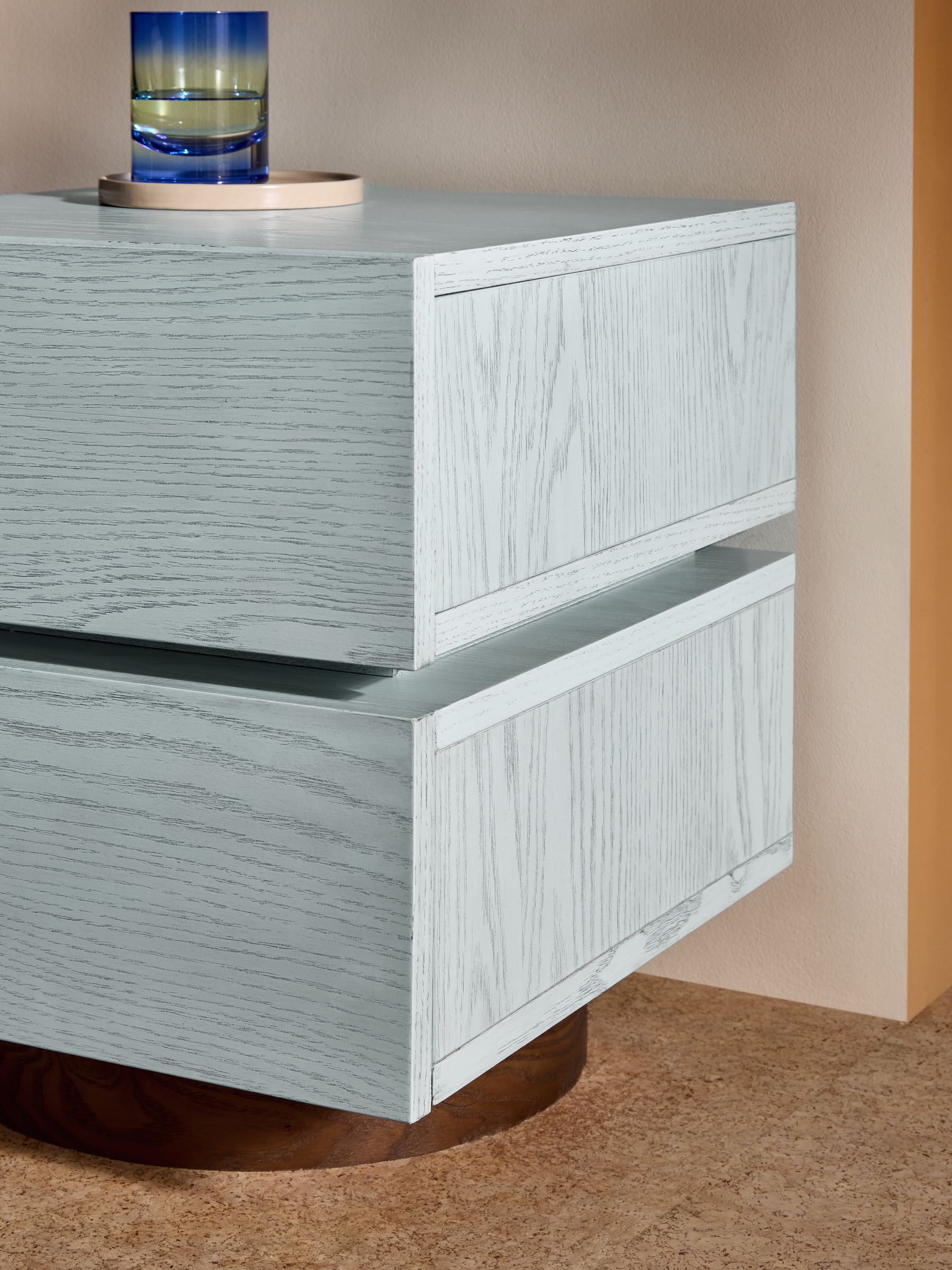 Bern Bedside Table in Blue - Image 2 of 5