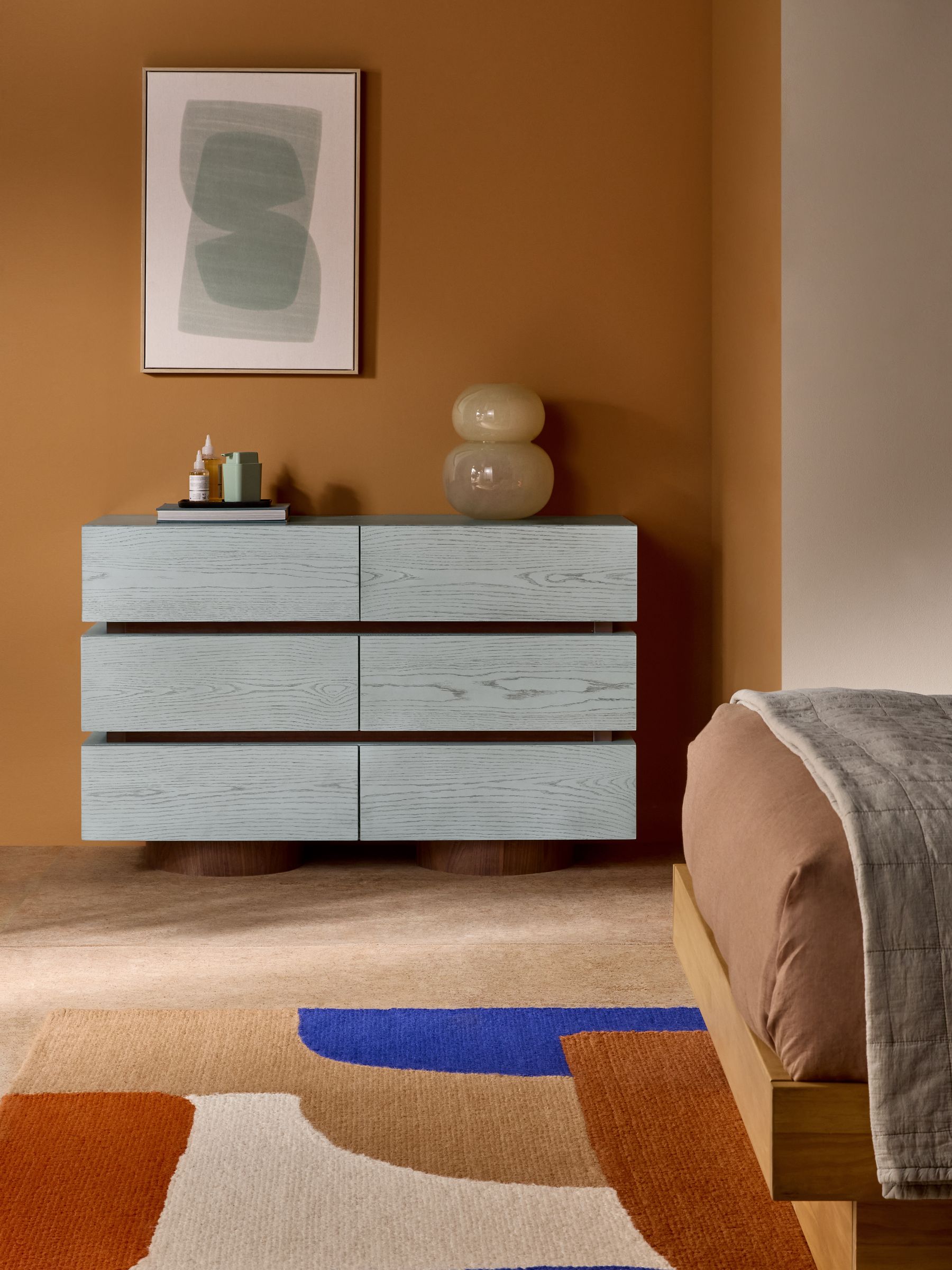 Bern 6 Drawer Chest of Drawers in Blue - Image 1 of 5