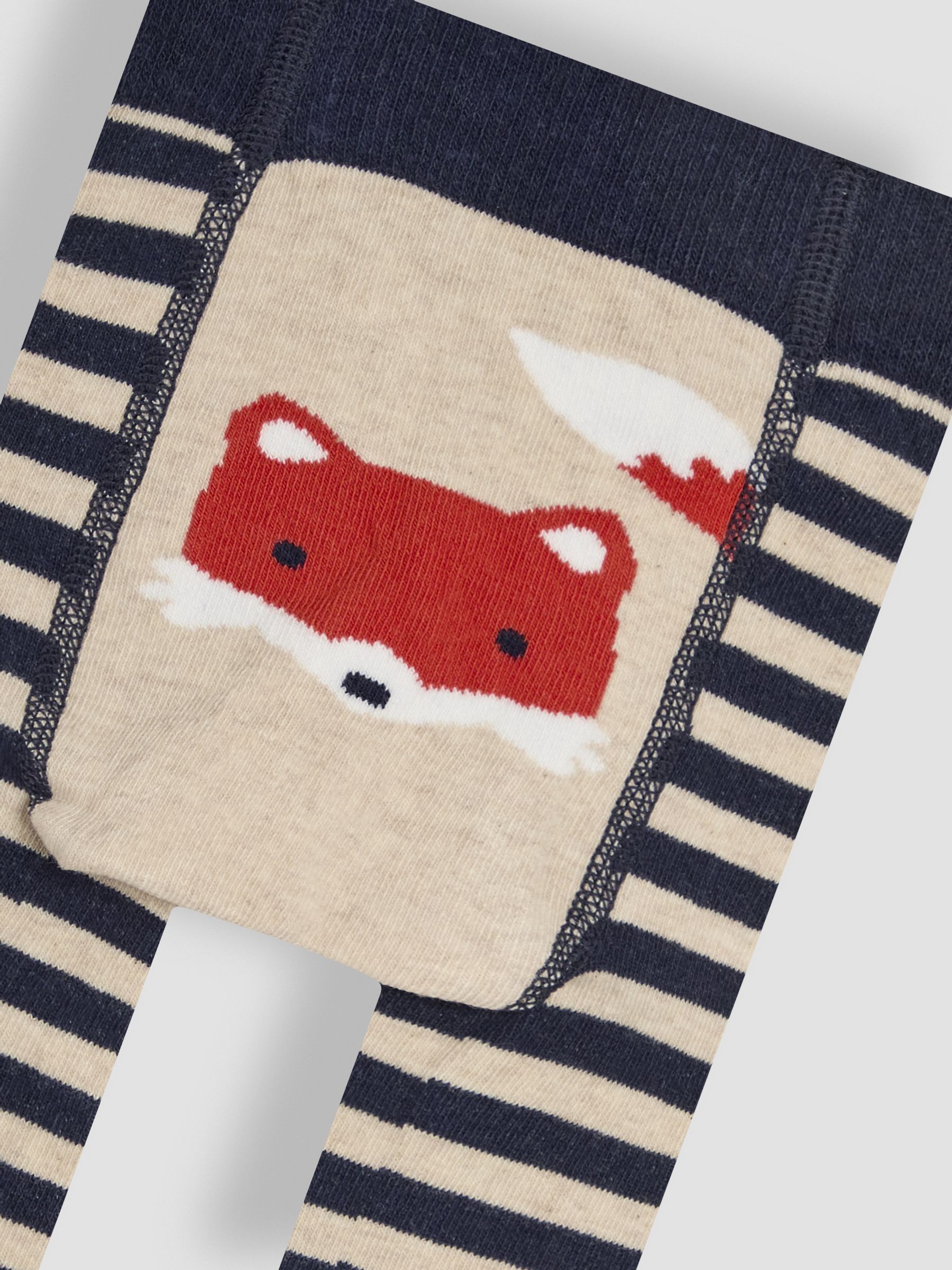 Navy Stripe Fox Knitted Leggings - Image 3 of 3