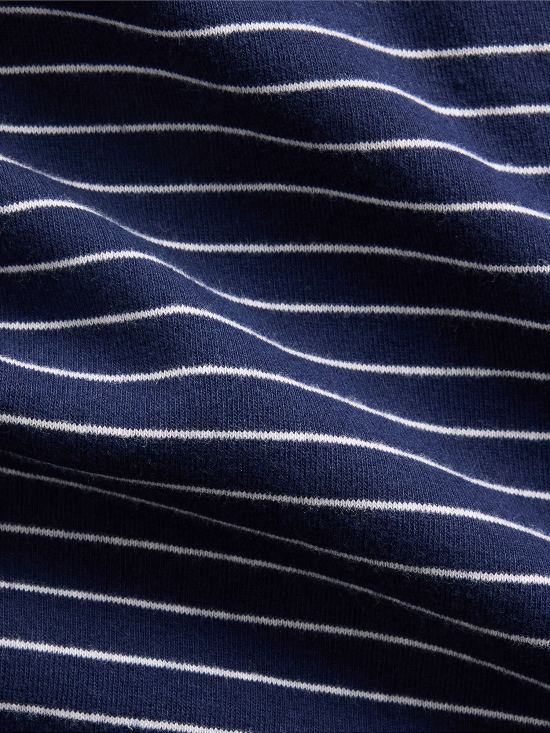 Navy Stripe Modern Long Sleeve T-Shirt - Image 4 of 4